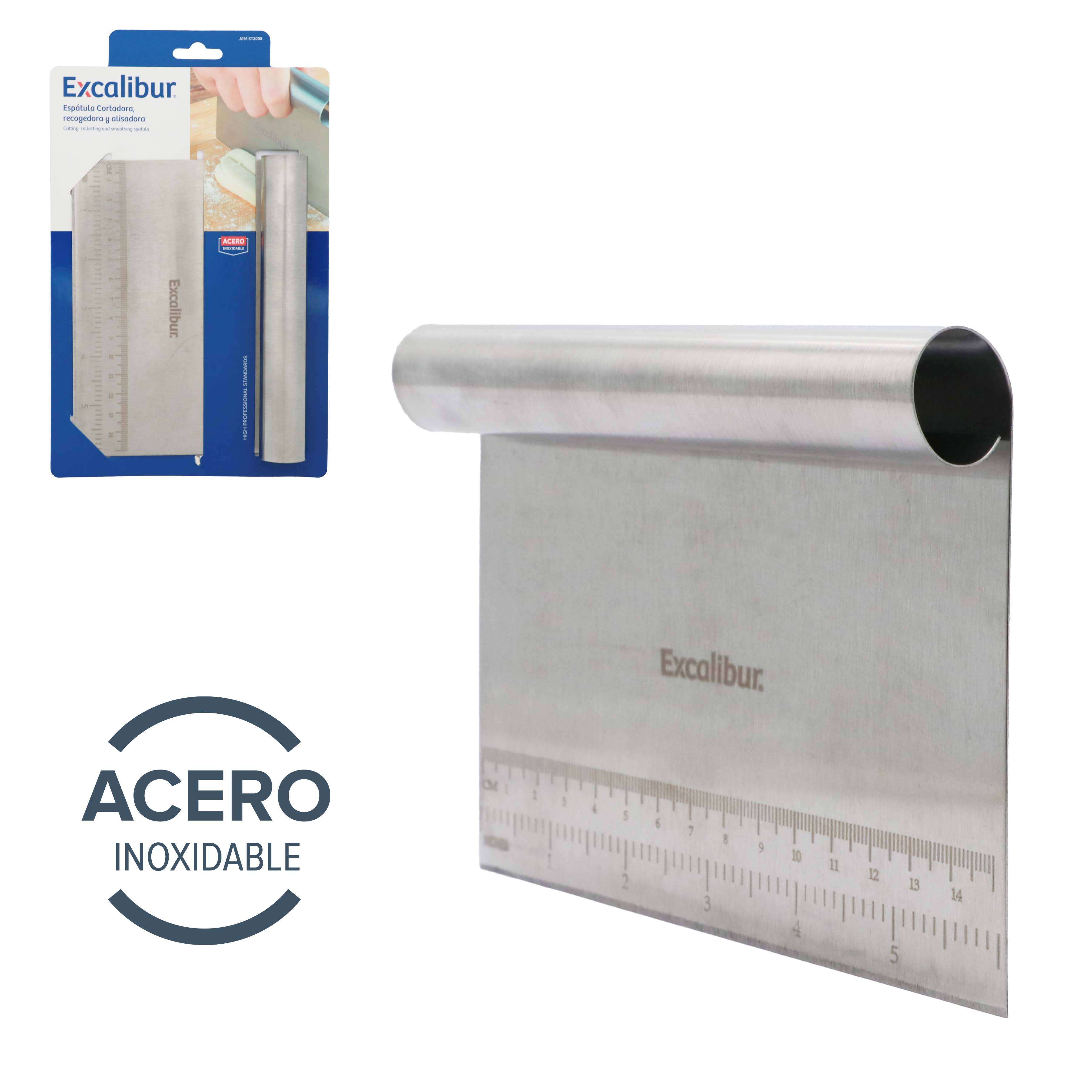 Espátula Alisadora de Acero Inoxidable Excalibur A151-KT2008