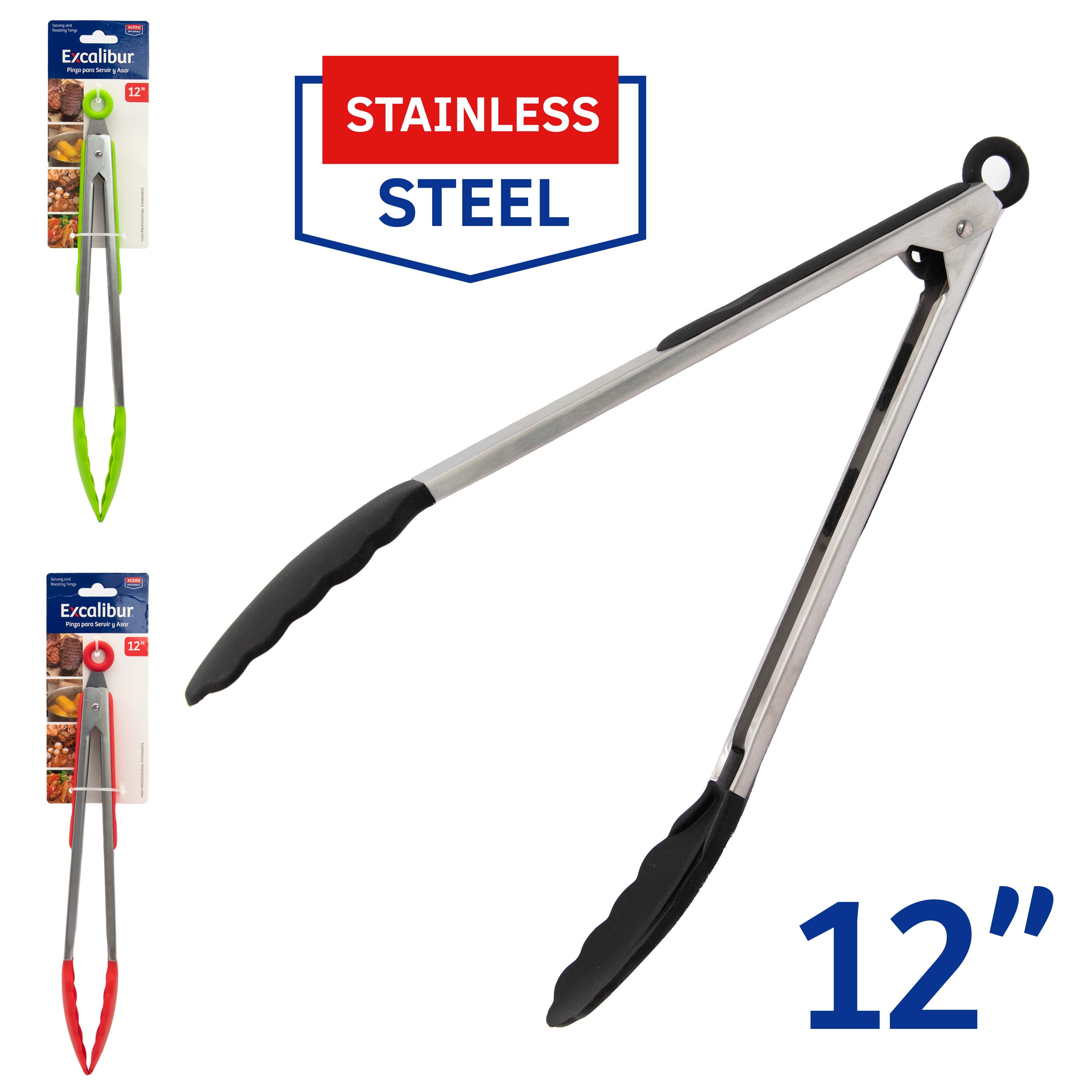 Tenaza para Servir de Acero Inoxidable Excalibur 12" A151-KT2107-12 Pinza.