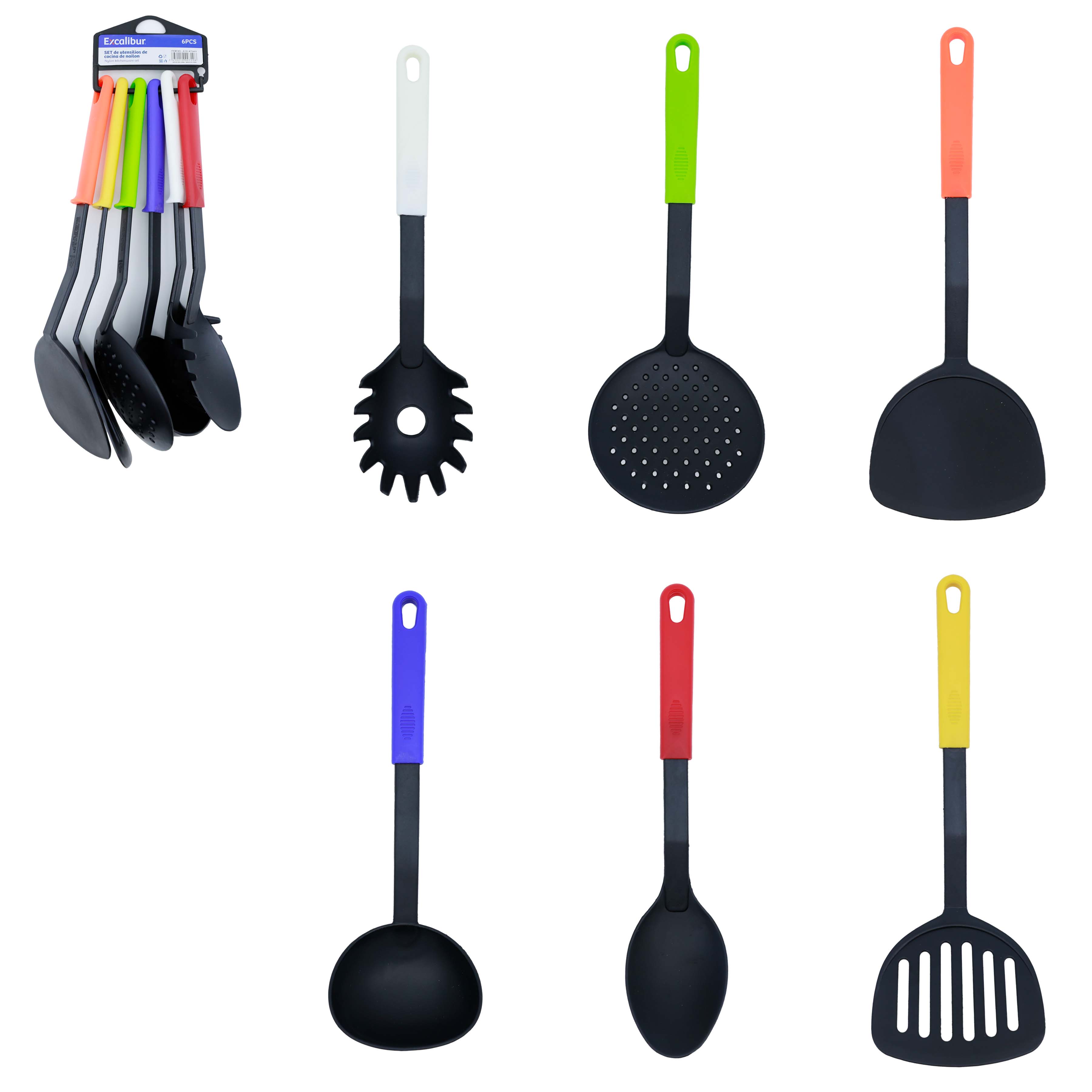 Set 6 Cucharones Plásticos Excalibur A151-KT2411