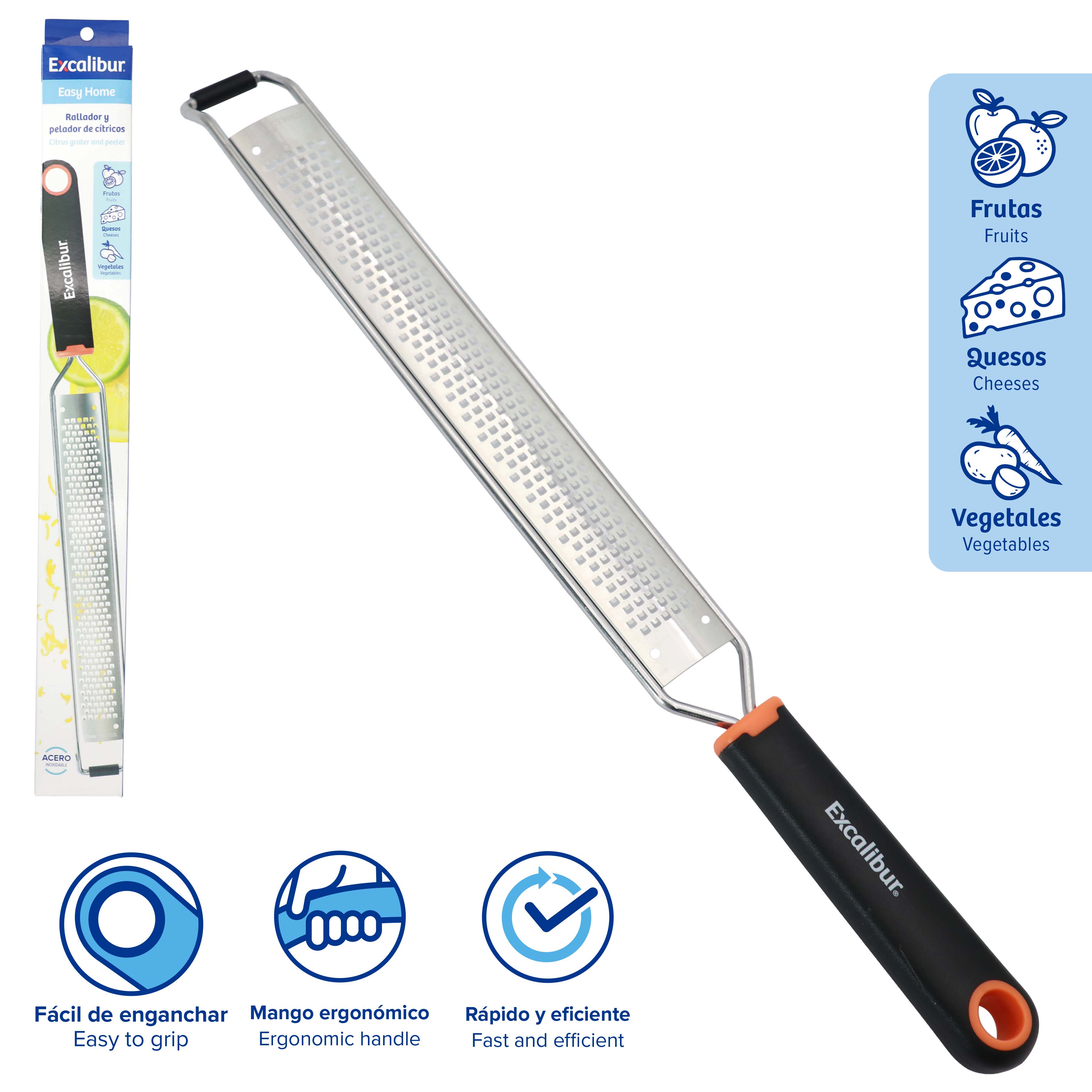 Rallador Multifuncional en Acero Inoxidable Excalibur A151-PS0003