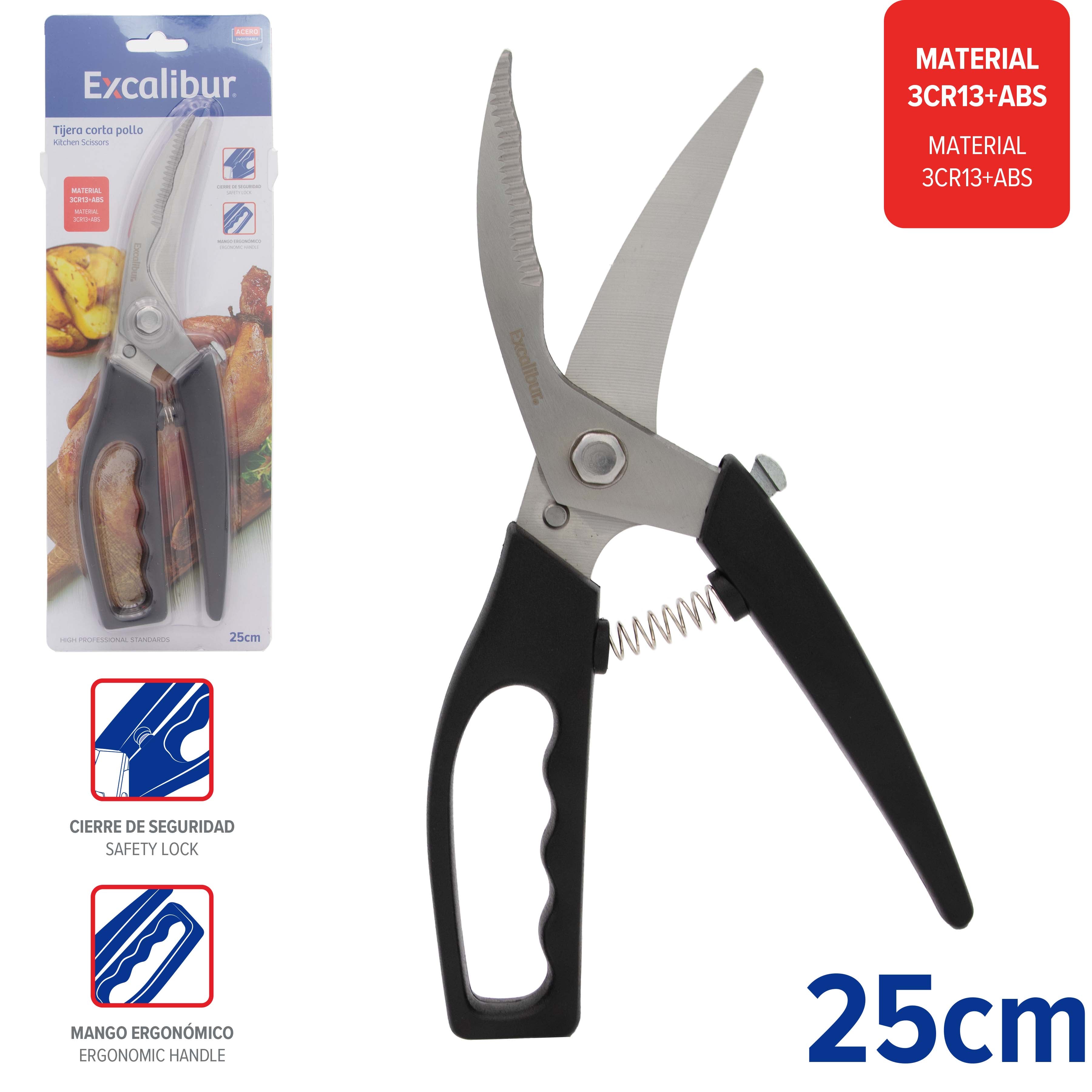 Tijera para Cortar Pollo 25cm Excalibur A151-SC9705 EXCALIBUR