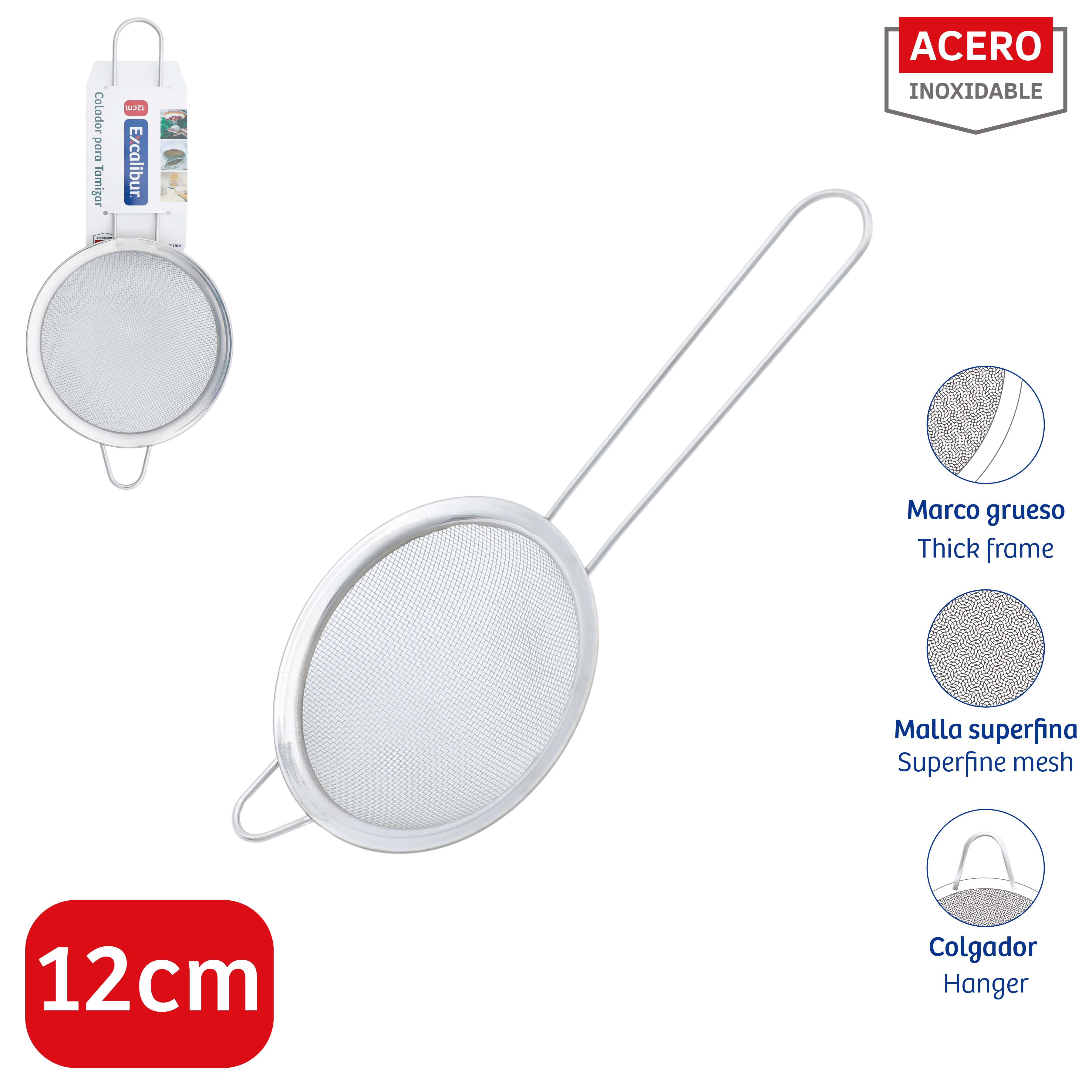 Colador de Acero Inoxidable 12cm Excalibur A151-ST9-12 EXCALIBUR