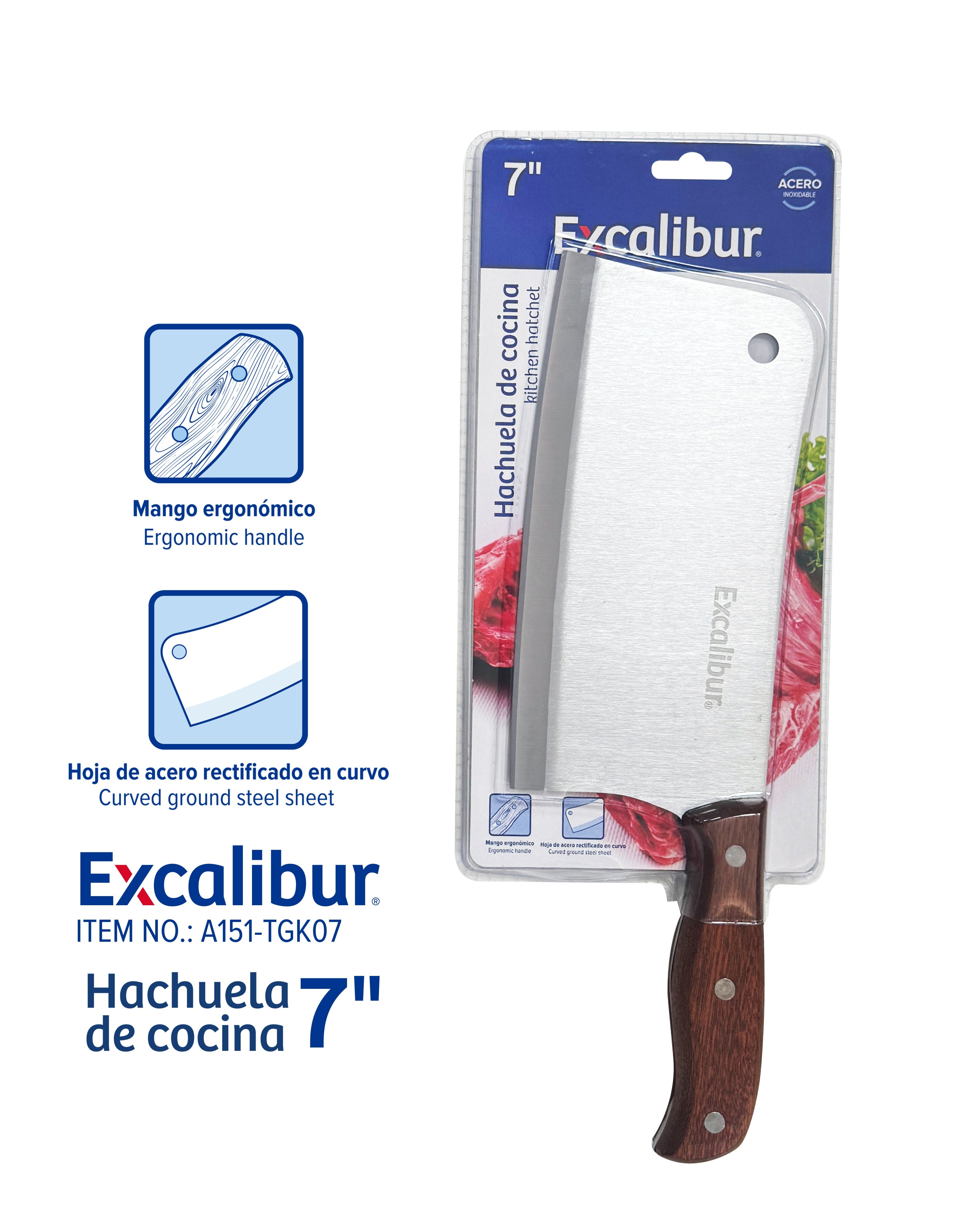Hacha con Mango de Madera 7" Excalibur A151-TGK07 EXCALIBUR