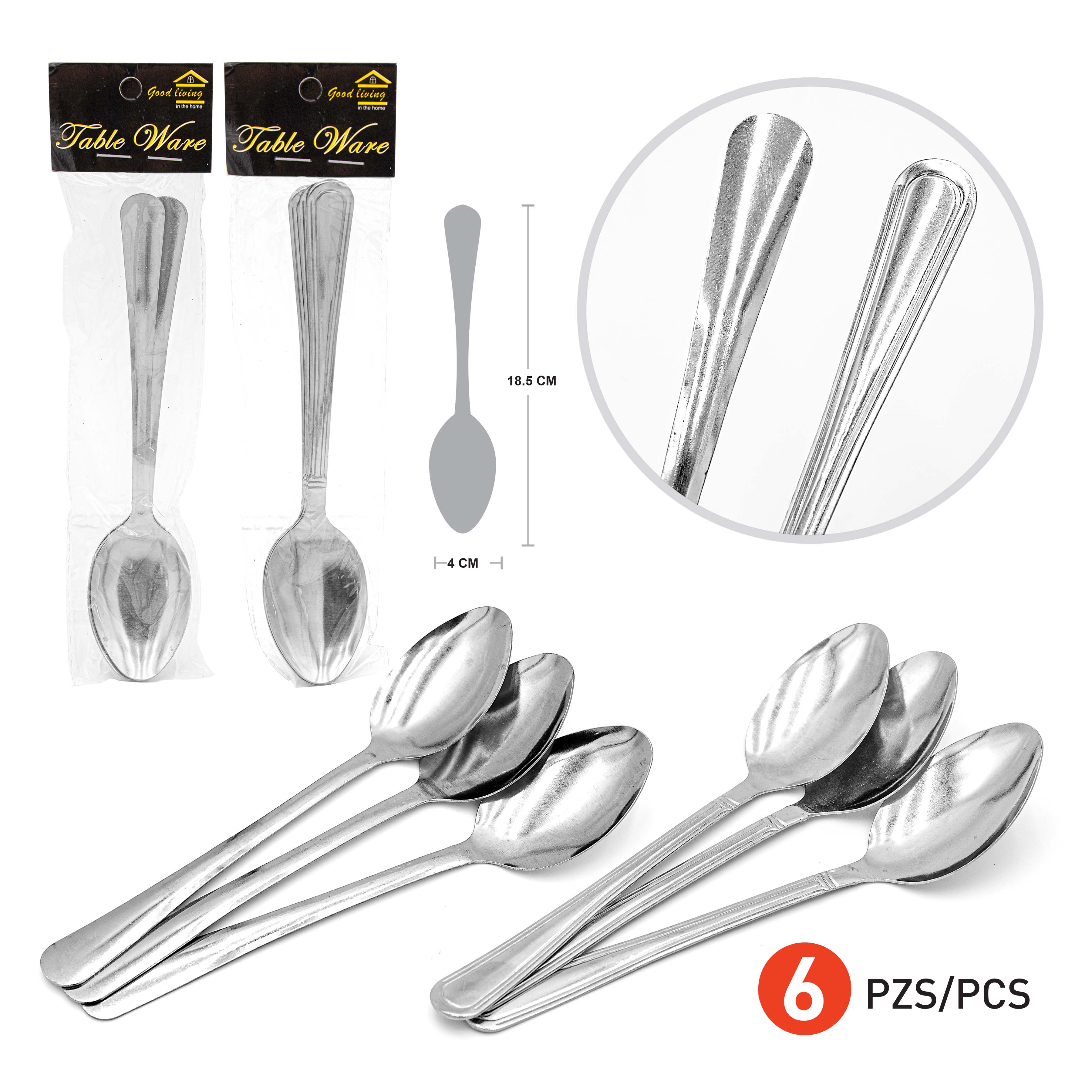 Set de 6 Piezas de Cuchara de Metal A151-ZB1812-2 Selecto