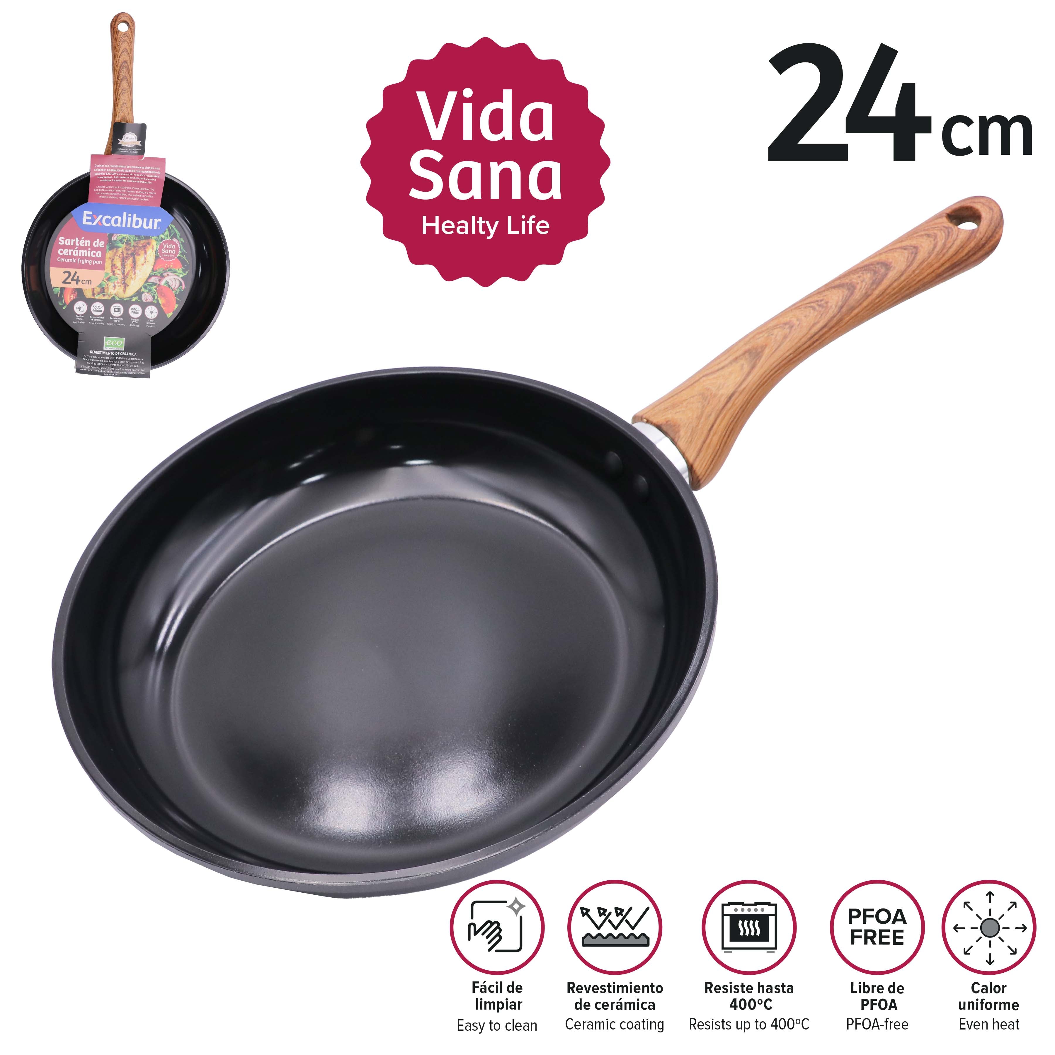 Sartén de Cerámica 24cm Excalibur A164-FP1718A-24CM EXCALIBUR