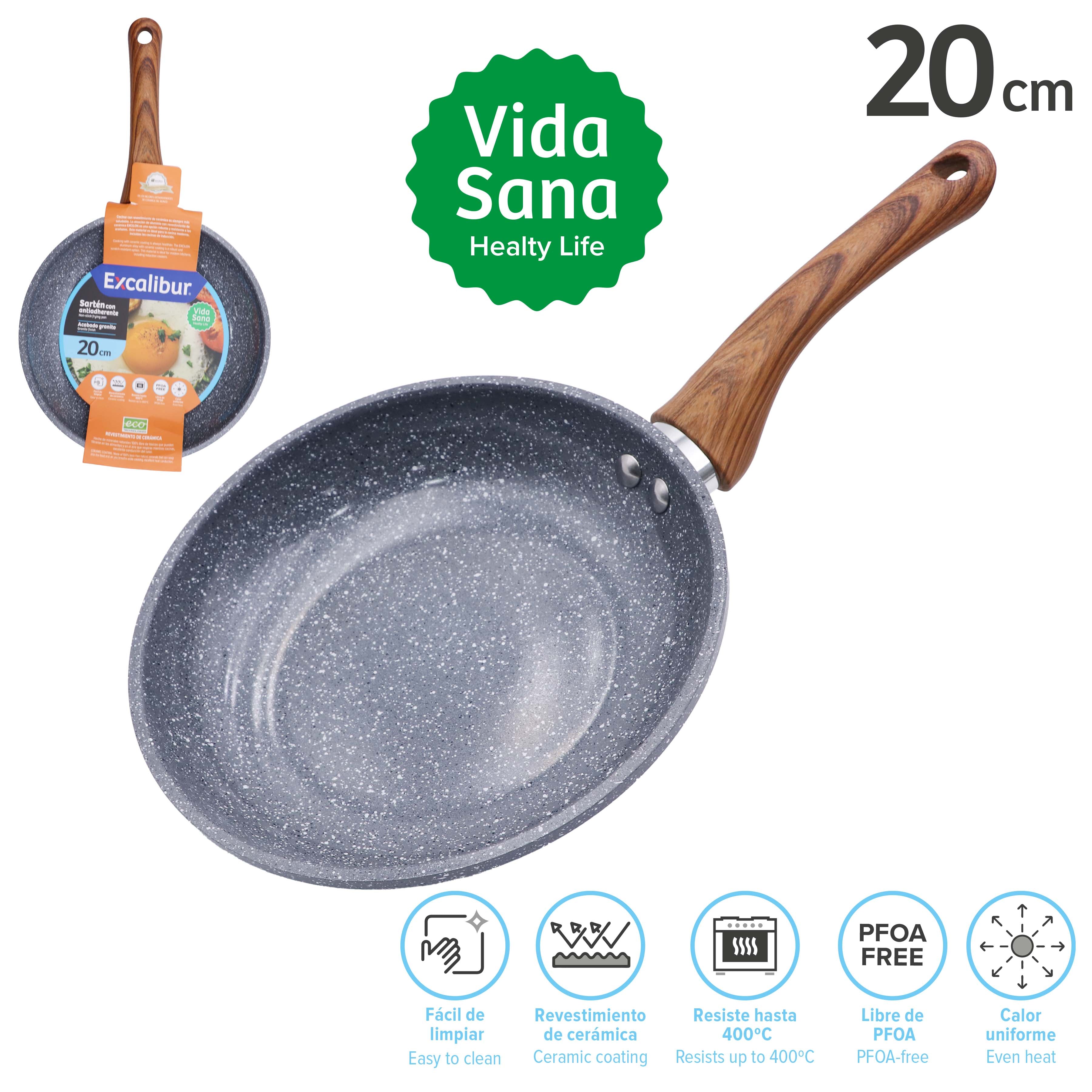 Sartén de Cerámica Antiadherente 20cm Excalibur A164-FP1719A-20CM EXCALIBUR