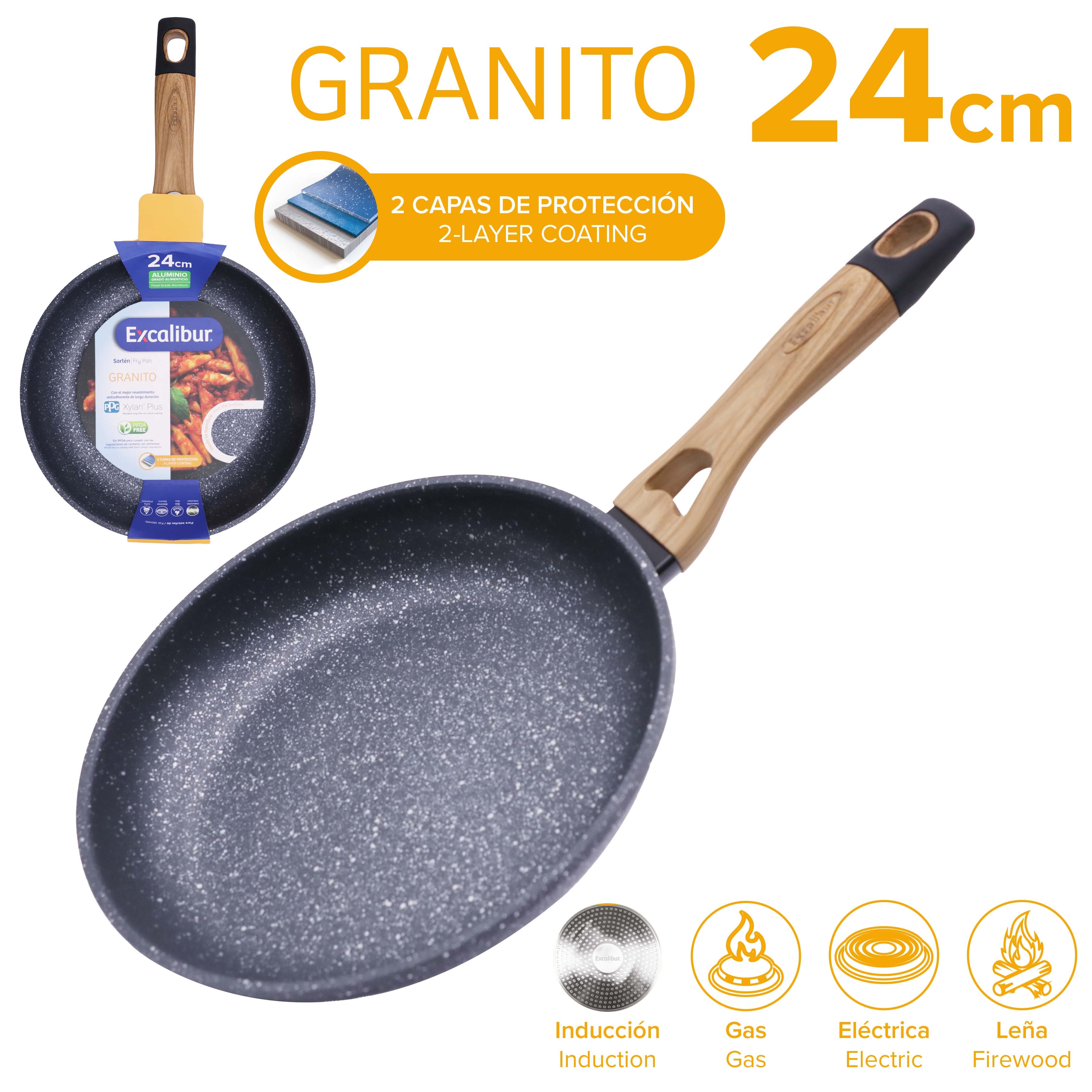 Sartén de Granito Excalibur 24cm A164-FP2210-24IND