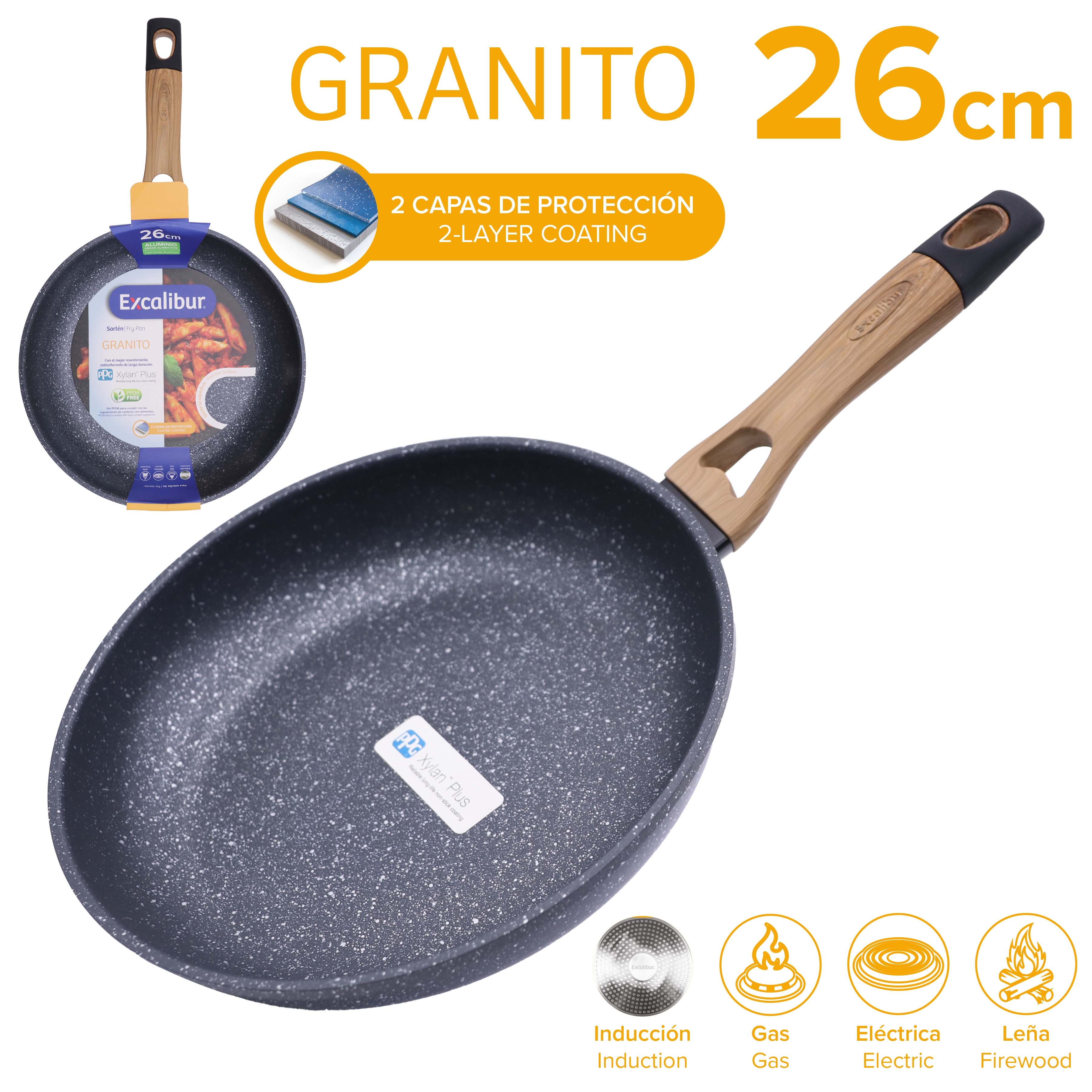 Sartén de Granito Excalibur 26cm A164-FP2210-26IND