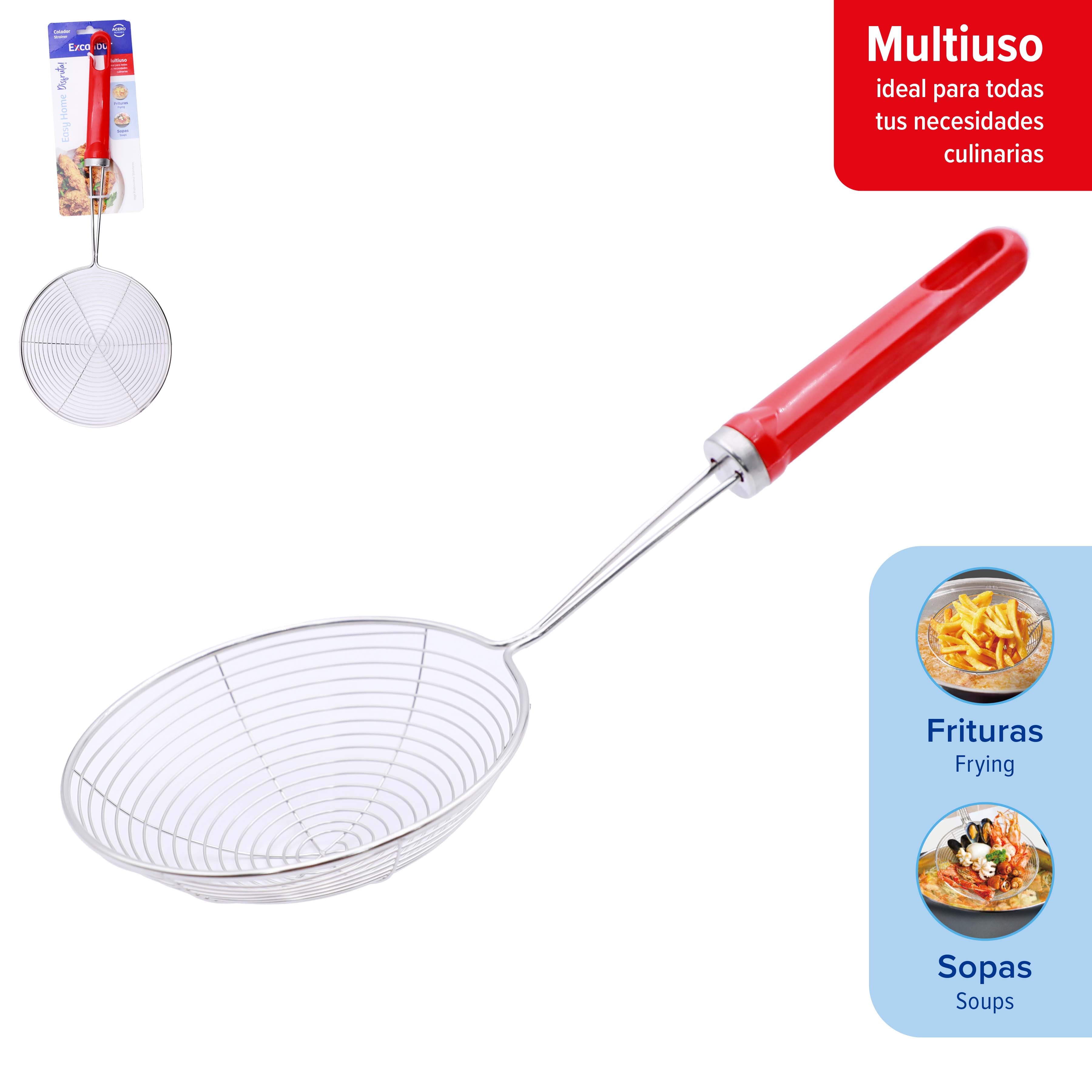 Colador Multiuso de Acero Inoxidable Excalibur A164-JZ012P