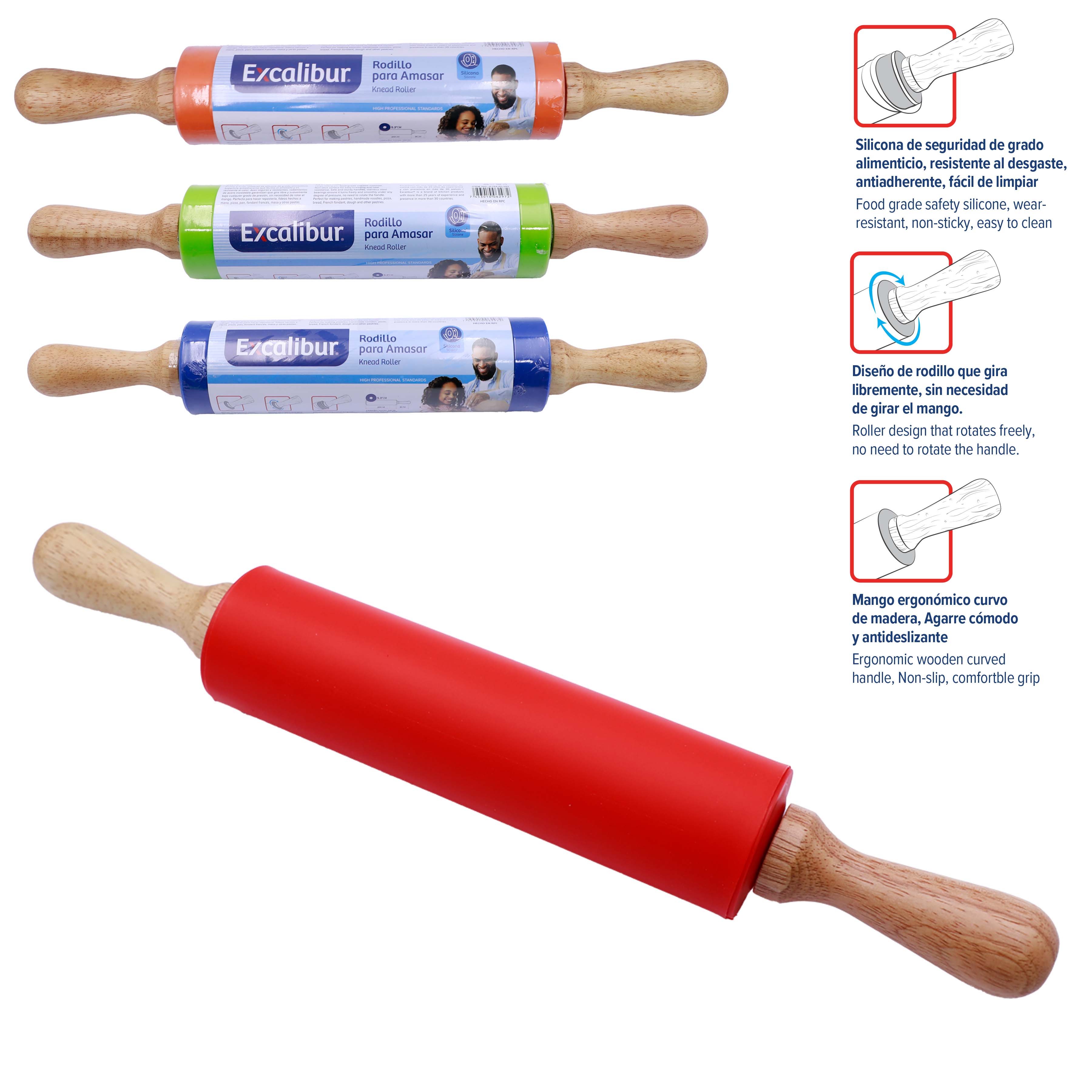 Rodillo para Amasar de Silicona Excalibur A164-RL385 EXCALIBUR