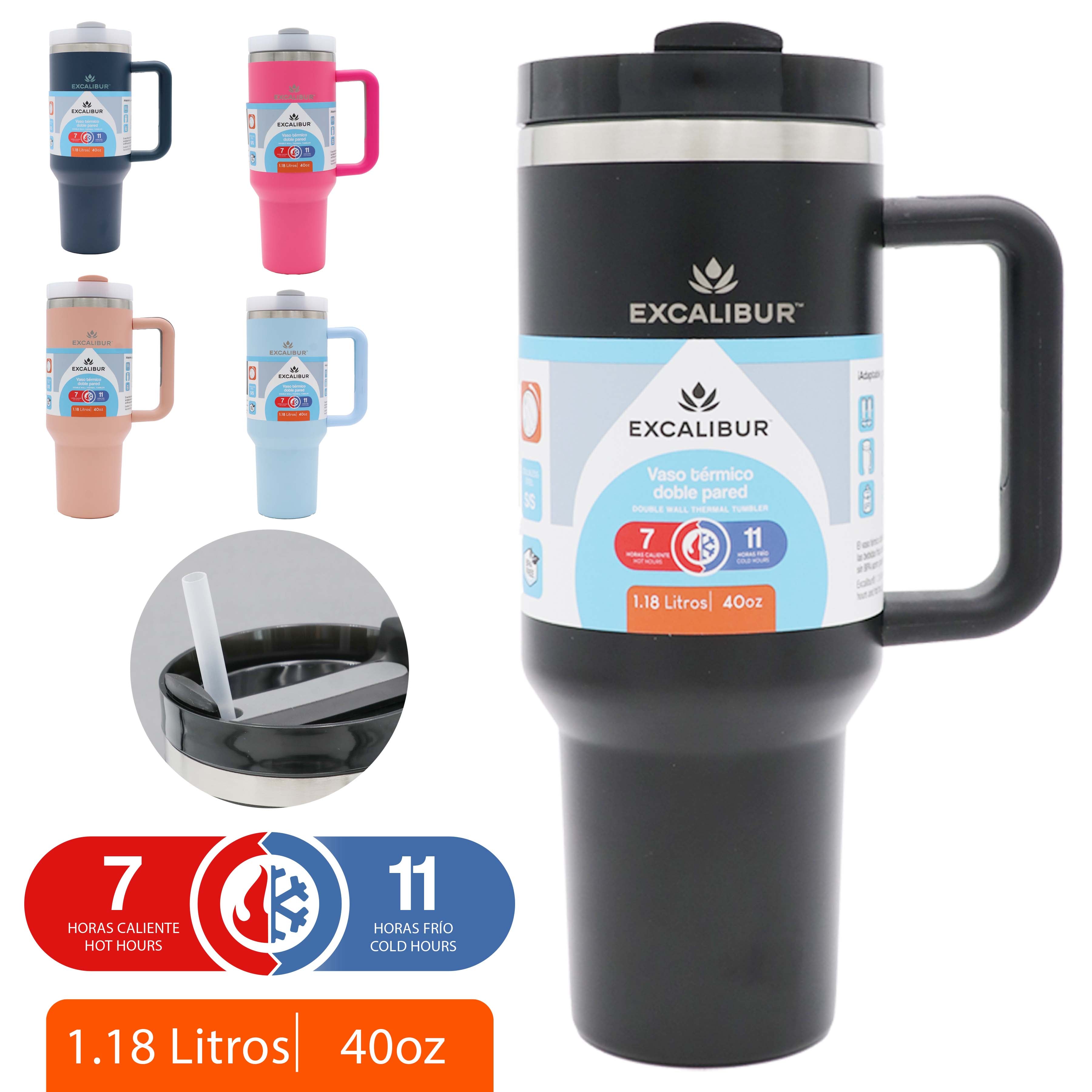 Termo con Carrizo de 1.18L/40oz Excalibur A164-VB2401 EXCALIBUR