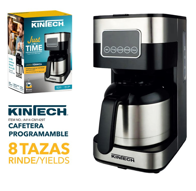 Cafetera Programable de 8 Tazas 1.2L Kintech A414-CM1429T