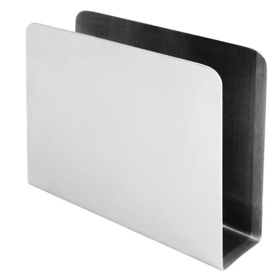 Servilletero de Acero Inoxidable 121x33x88mm – Porta Servilletas Compacto para Mesa 94003
