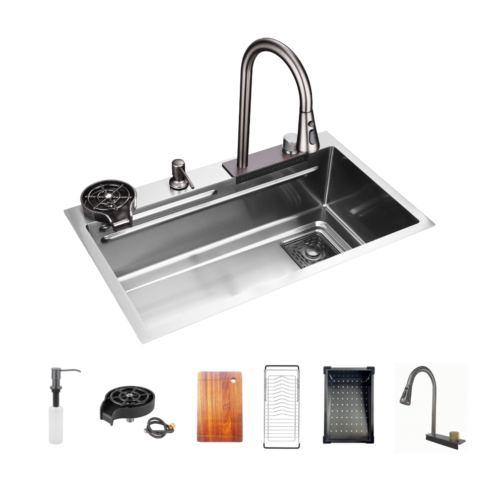 Kit Grifo + Fregador de Acero Inoxidable 304 Niagara Gasco GASCO