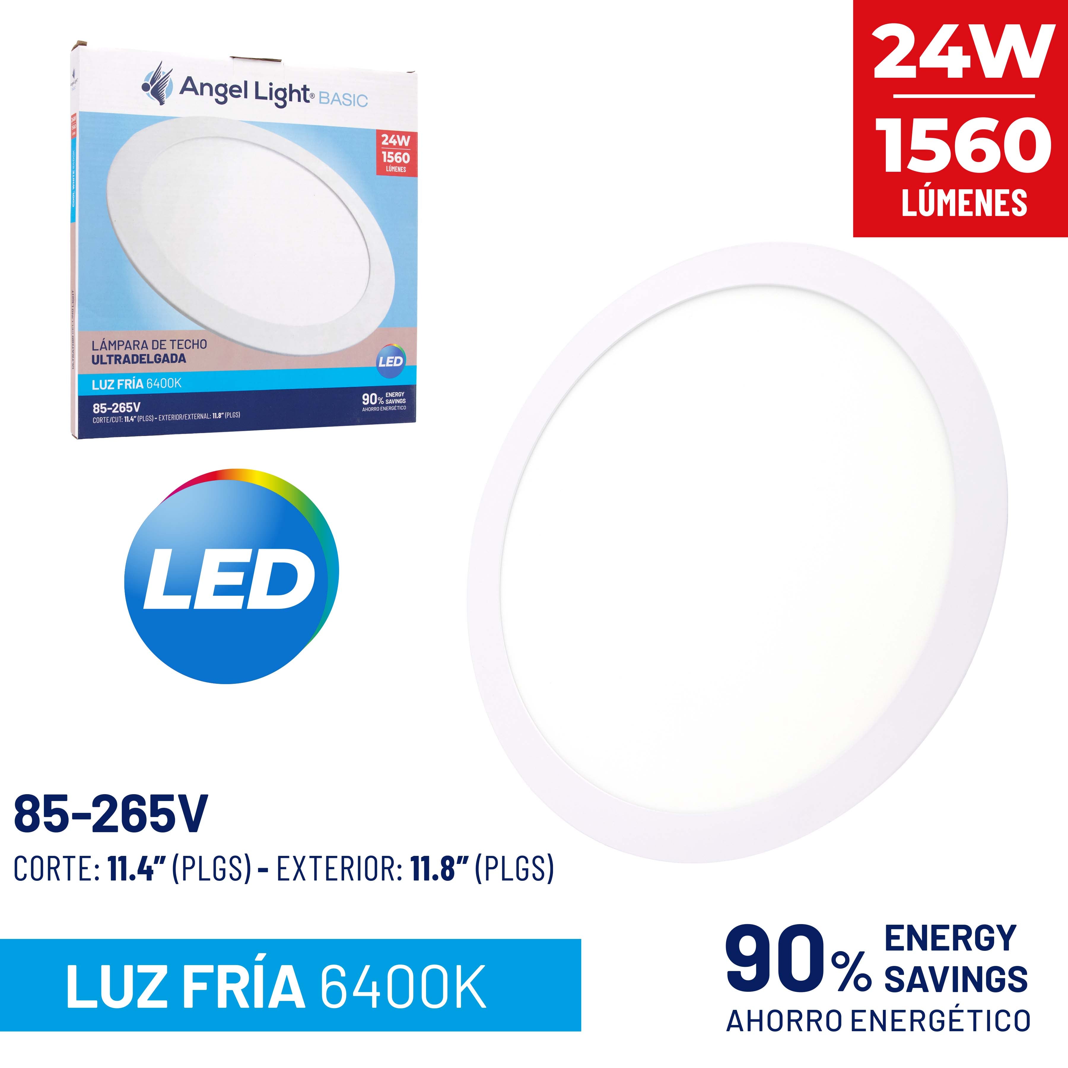 (LLEGANDO 5 DE JUNIO) Lámpara LED de Empotrar Redonda 24W Luz Fría Angel Light ALB-PB001-24W