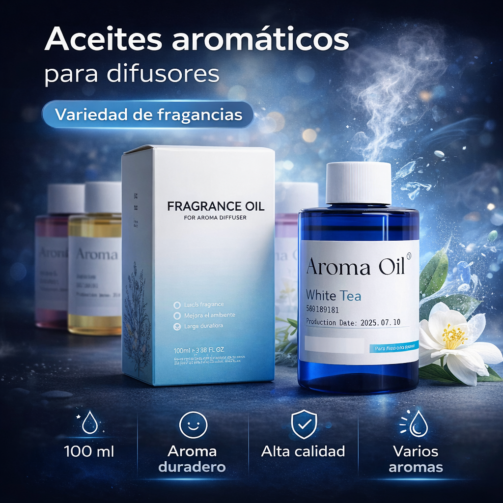 Aceites Esenciales (100ML). Aromaterapia. Fragancias Esencias De Olor. Ideal Para Difusores. (Variedad De Aromas) 100ml Selecto