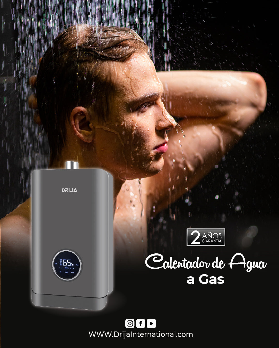 Calentador de Agua a Gas de 17 Litros Drija CLT17L