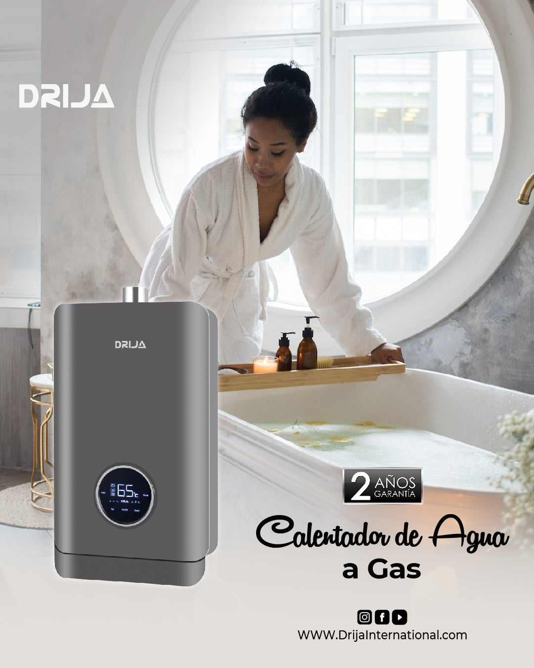 Calentador de Agua a Gas de 13 Litros Drija CLT13L