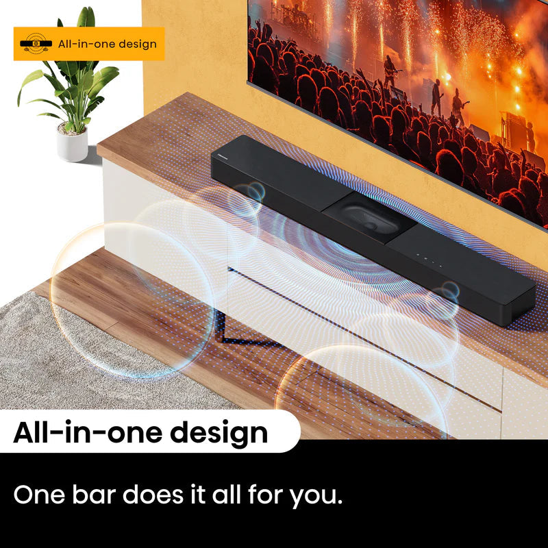 Barra de Sonido Todo en Uno 2.1 Canales con Subwoofer 240W Dolby Digital Bluetooth Hisense A620 HISENSE