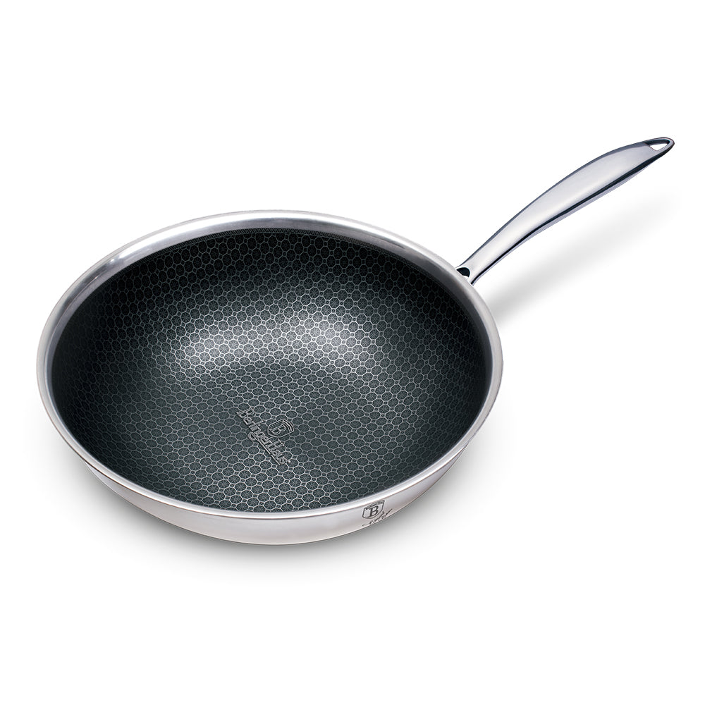 Wok de Acero Inoxidable 28cm Eternal Collection Berlinger Haus BH-8507N Sartén. BERLINGER HAUS