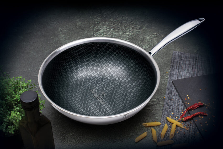 Wok de Acero Inoxidable 28cm Eternal Collection Berlinger Haus BH-8507N Sartén. BERLINGER HAUS