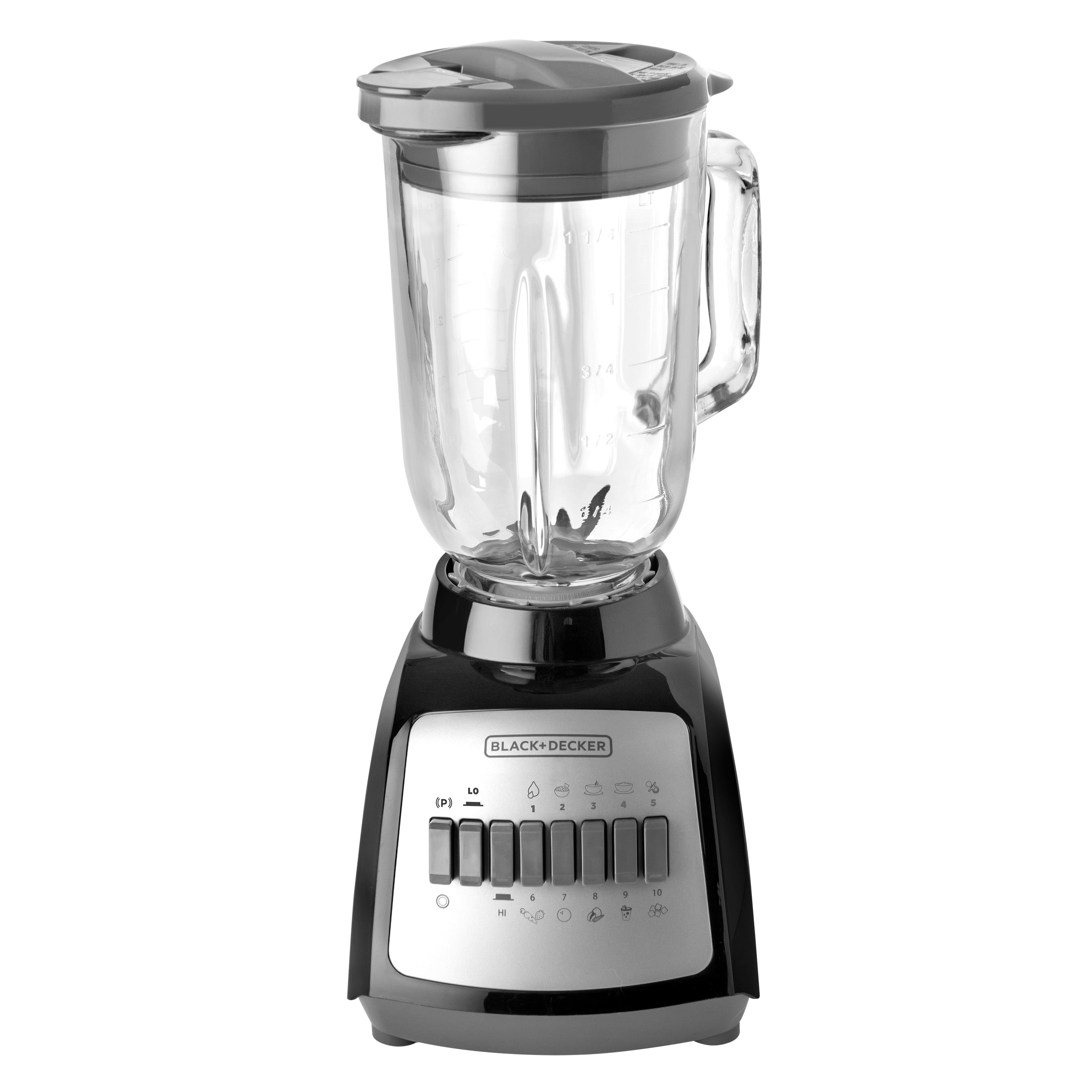 Licuadora DURAPRO Jarra de Vidrio 1.25L 10 Velocidades 550W Black and Decker BLBD-210GB BLACK + DECKER