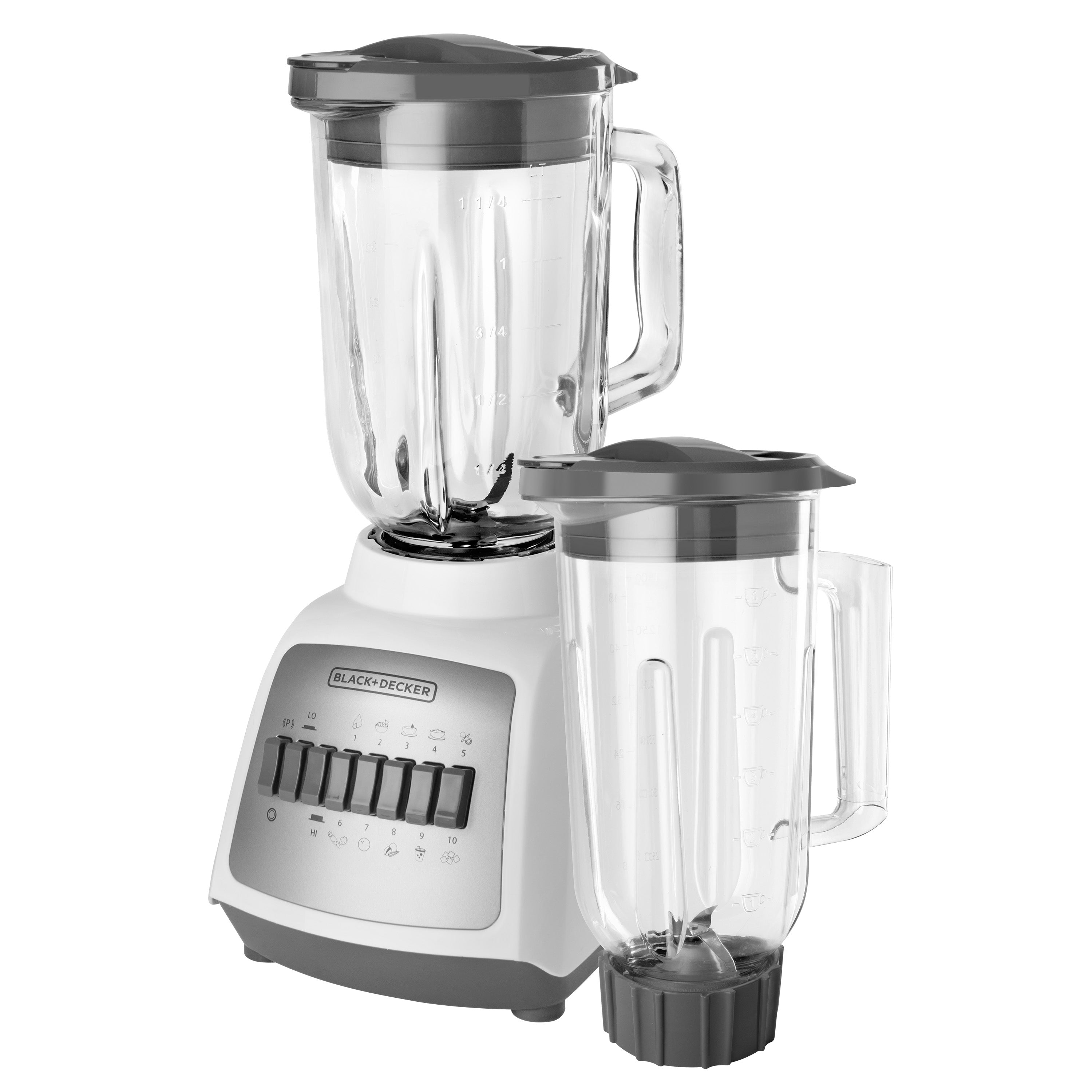 Licuadora de 1.5L Jarra de Vidrio Durapro de 10 Velocidades Black and Decker BLBD210GPW BLACK + DECKER