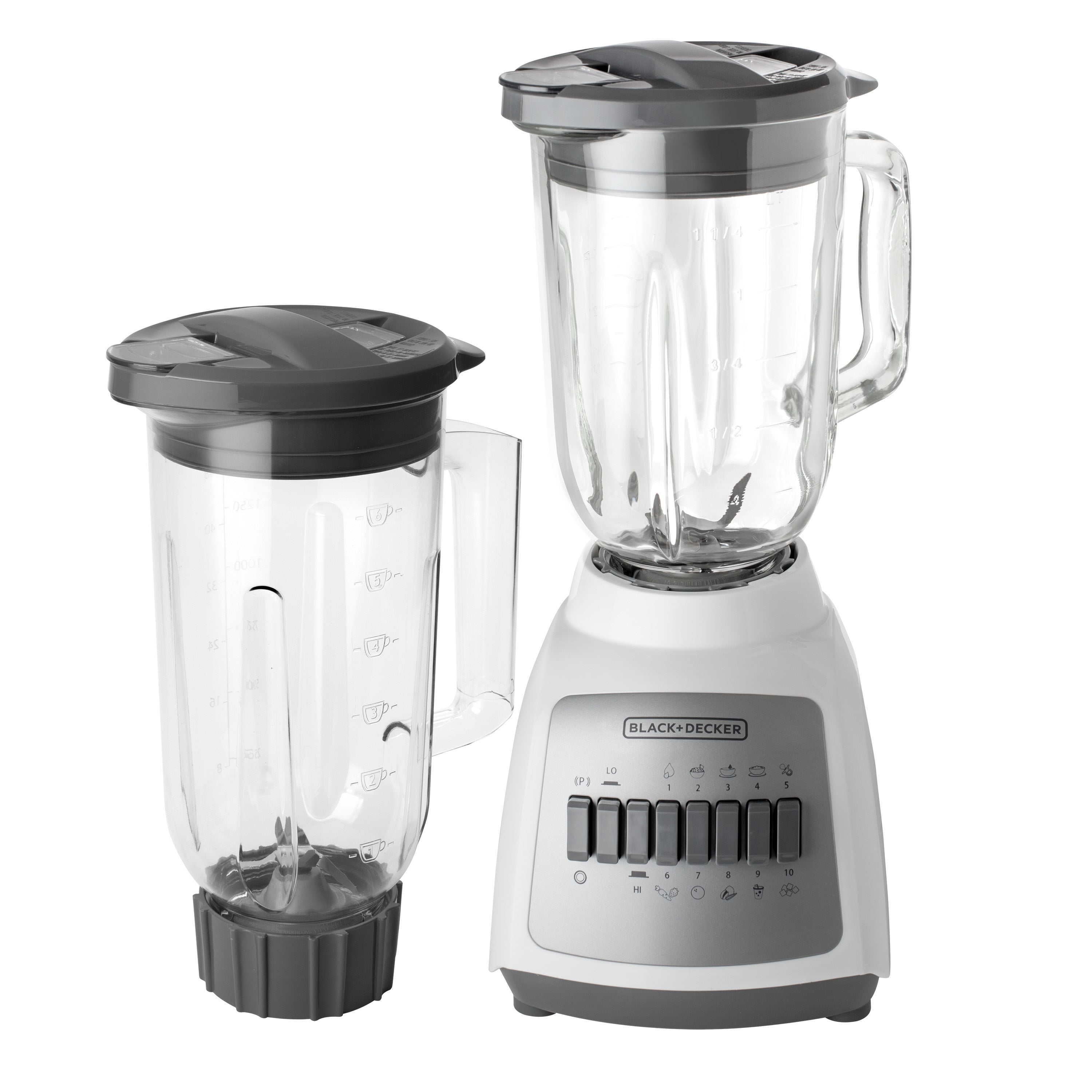 Licuadora de 1.5L Jarra de Vidrio Durapro de 10 Velocidades Black and Decker BLBD210GPW BLACK + DECKER