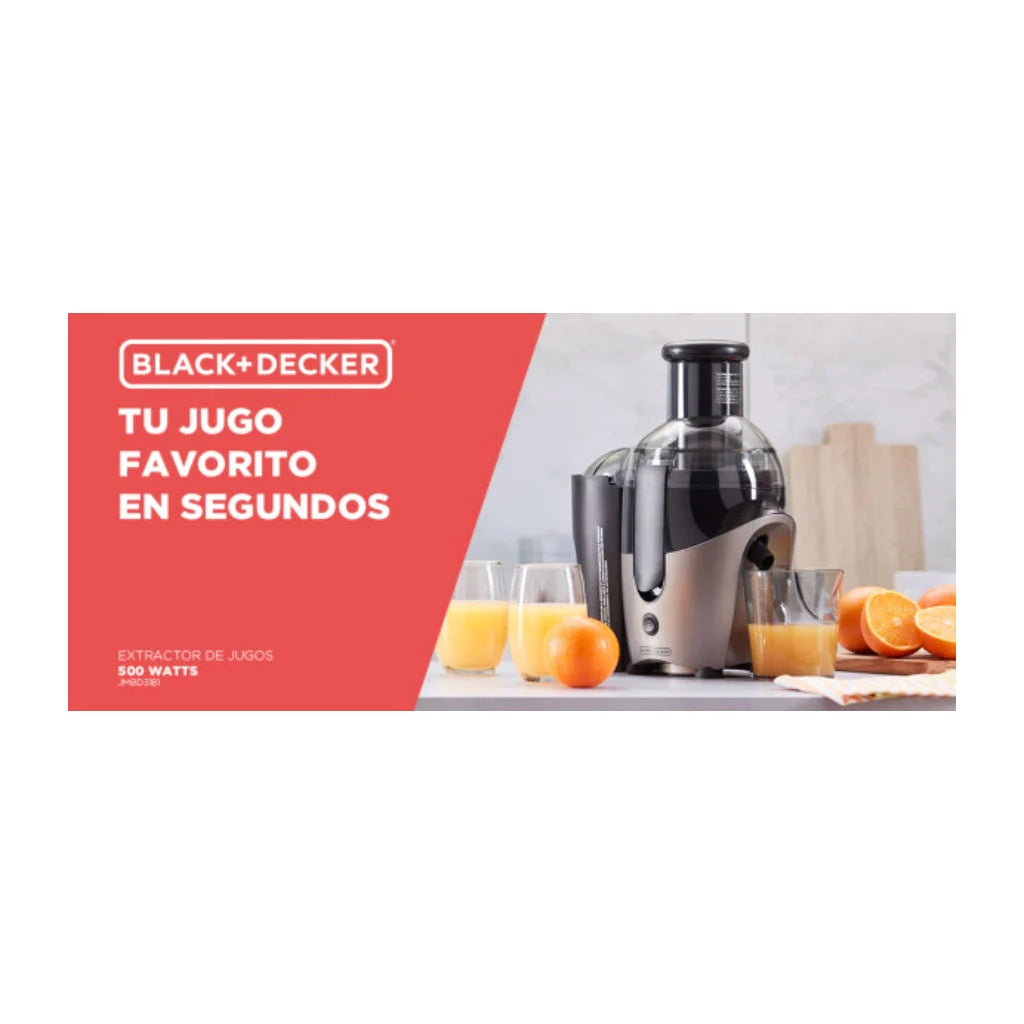 Extractor de Jugo Eléctrico 500W 2 Velocidades Black and Decker JMBD-3181 BLACK + DECKER