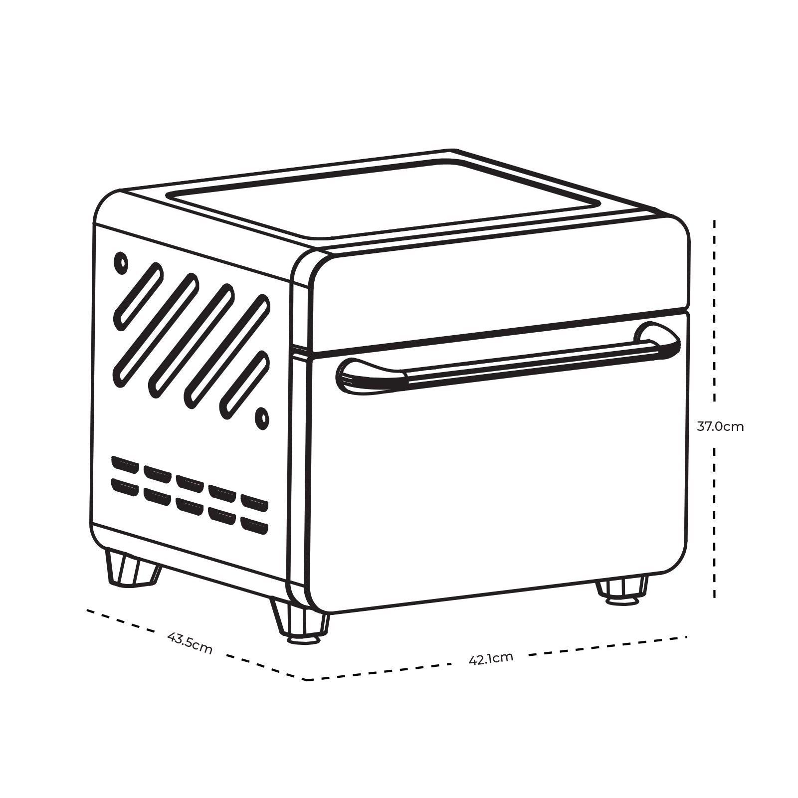 Horno Eléctrico con Freidora de Aire 12 en 1 25L 1440W Bruschetta 25L-B Drija DRIJA