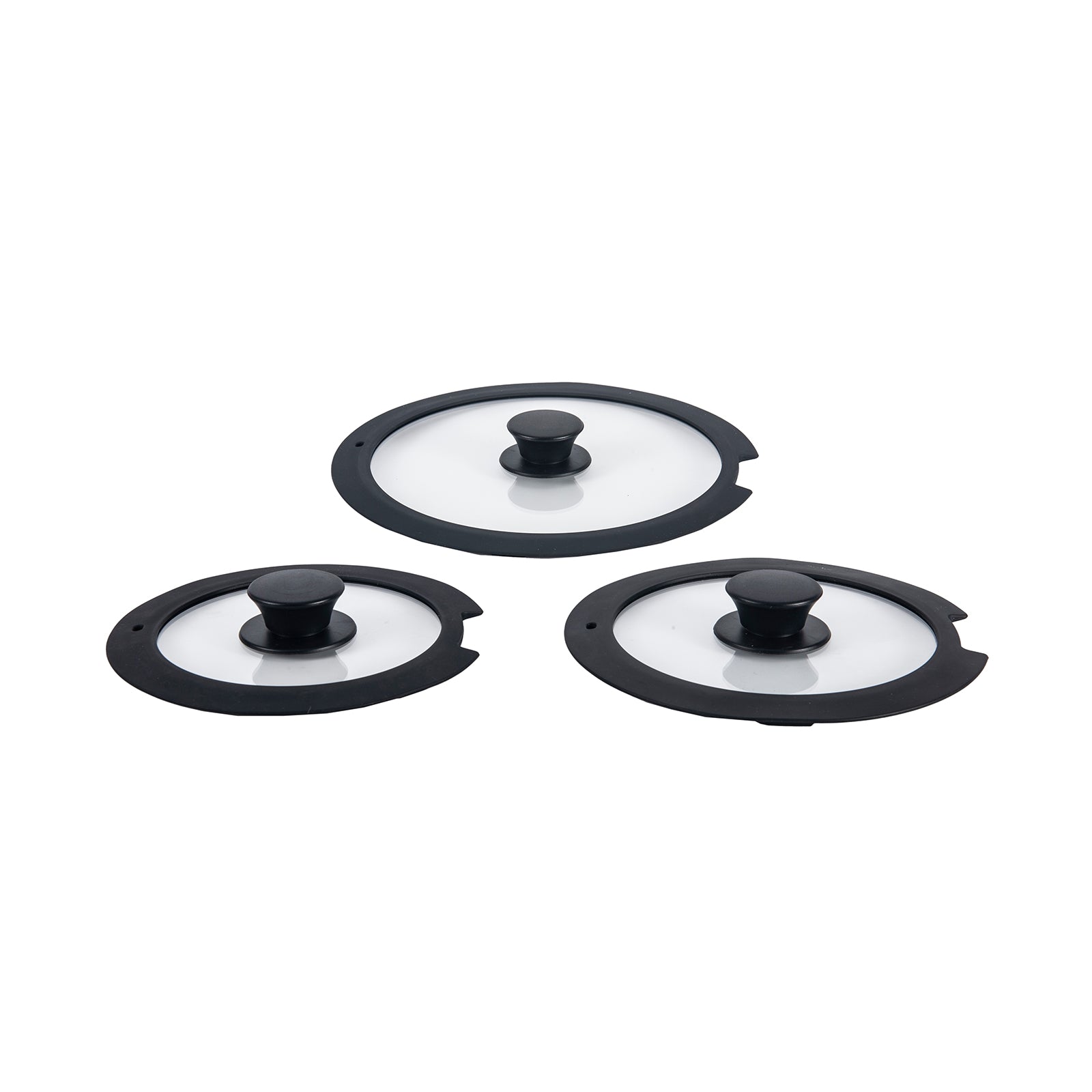 Juego de Ollas y Sartenes 19 Piezas Antiadherente Negro Compatible con Estufa de Inducción Drija BUCATINI 19-B
