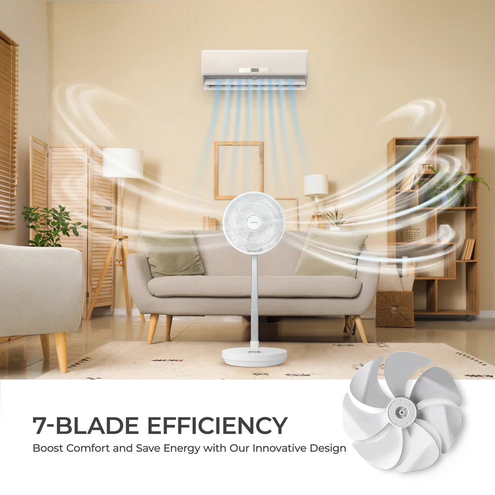 Ventilador Abanico Circulador de Aire Cuckoo CF-ECL1010WH 10 Pulgadas | Air Circulator Inalámbrico Plegable