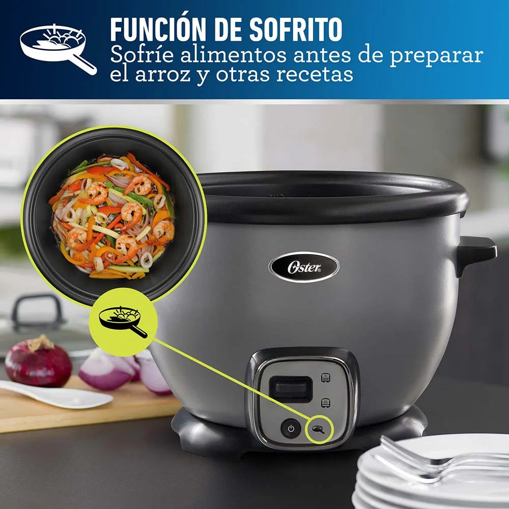 Arrocera Eléctrica de 7 Tazas 1.2 Litros con Función de Sofrito OST6028 Oster