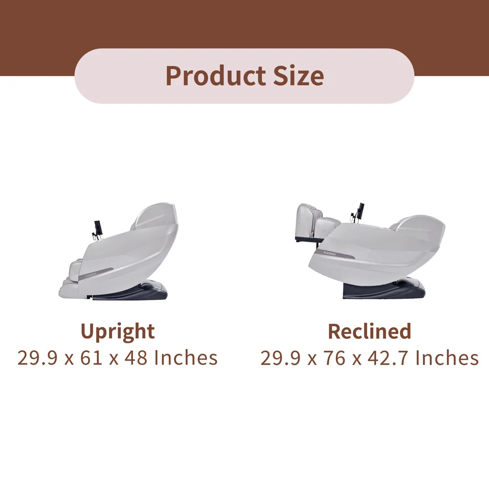 (POR PEDIDO) Sillón Silla de Masaje CUCKOO Renature CMS-E410CP 4D – 22 Programas, Zero Gravity, SL-Track y Bluetooth