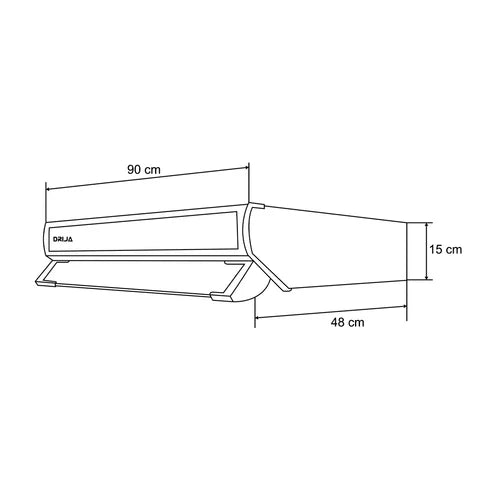 Extractor de Grasa Compatto 90 Black Drija DRIJA