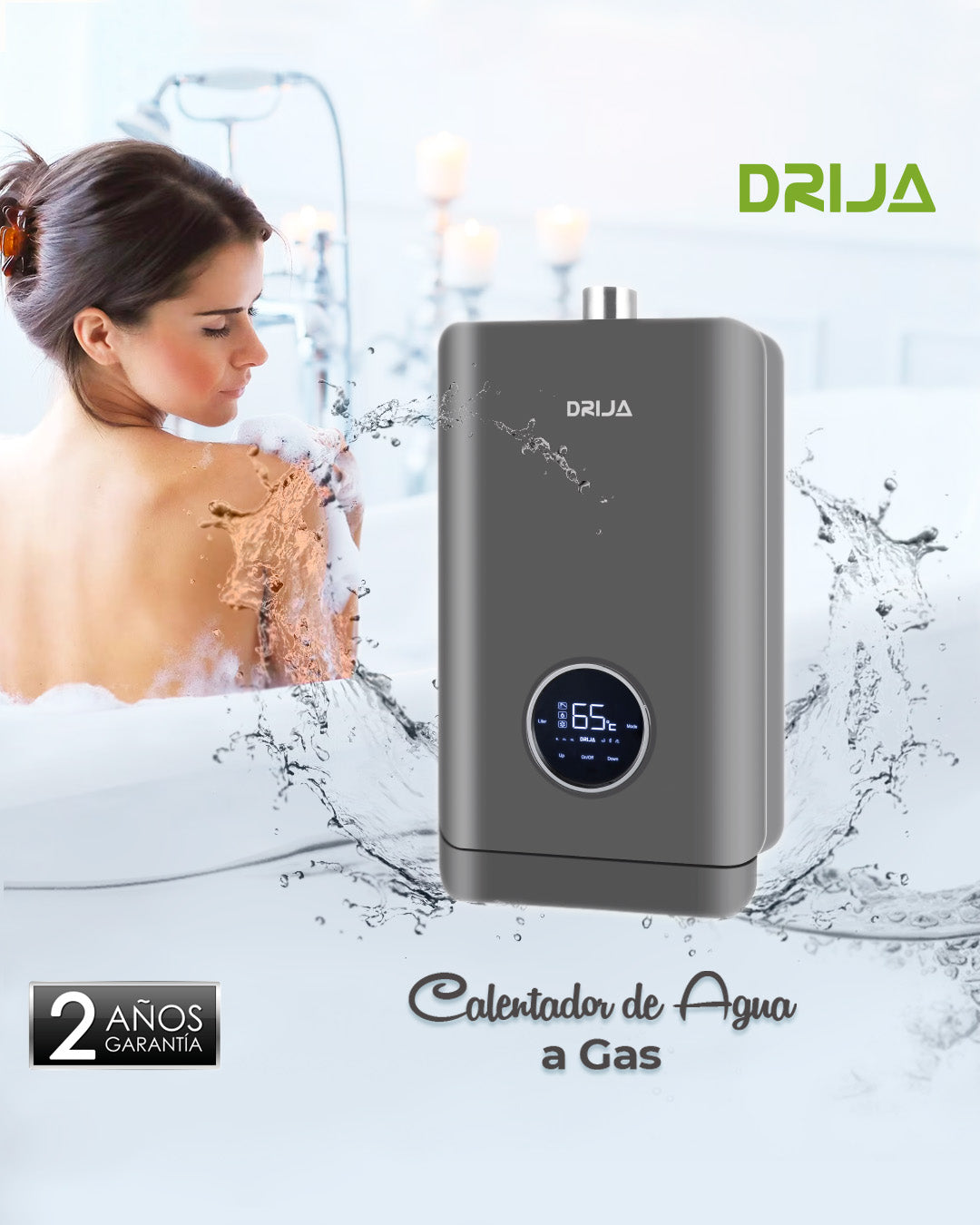 Calentador de Agua a Gas de 13 Litros Drija CLT13L