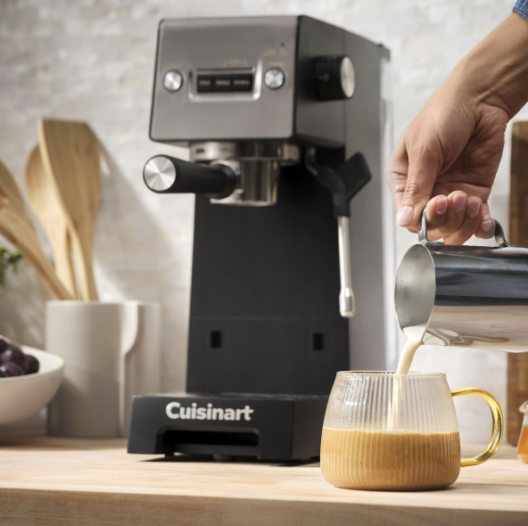 Cafetera de Café Espresso Bar Slim 15 Bares 1.5L Cuisinart EM-160 Coffee. Expresso. CUISINART