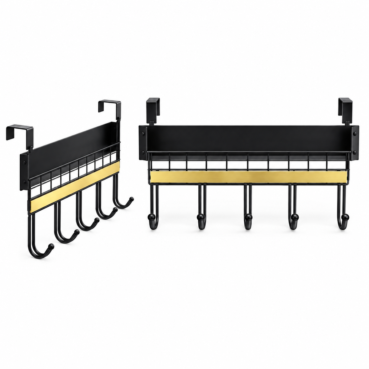 Colgador de Pared Metálico Negro con 6 Ganchos para Cocina y Hogar LHC-7676