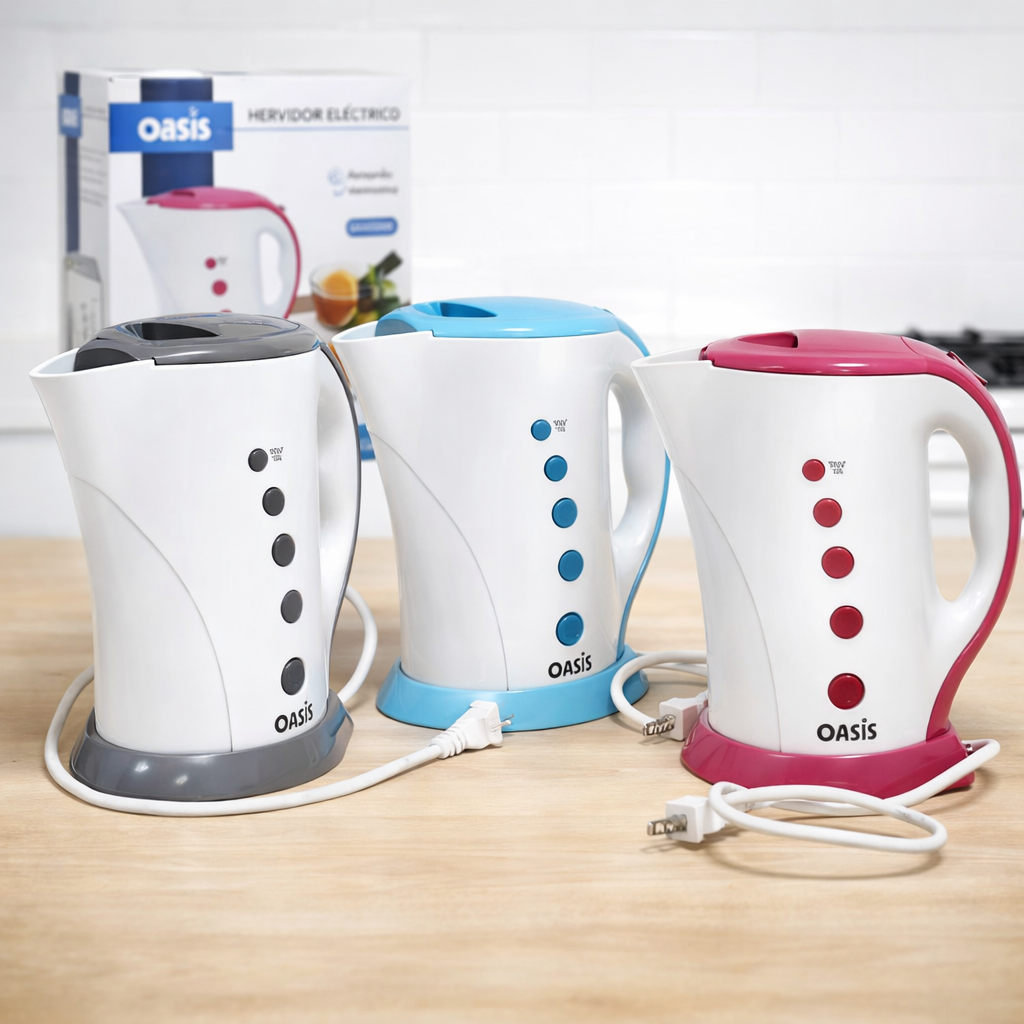 Tetera Hervidor de Agua Eléctrico 1.7L Oasis OS-CK02W OASIS