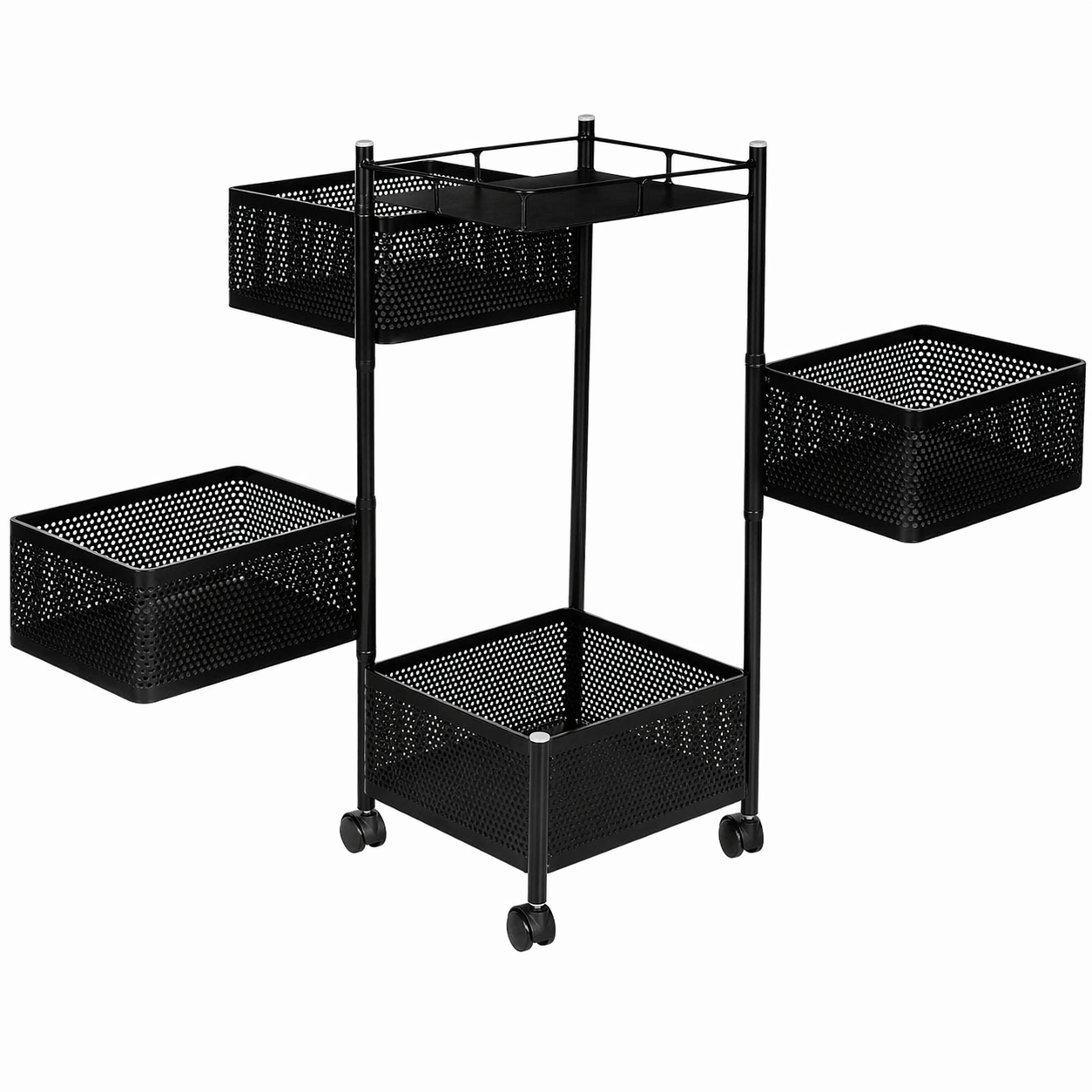 (LLEGANDO 5 DE MARZO) Organizador de 4 Niveles Giratorio con Rueditas Homestar CS62-4