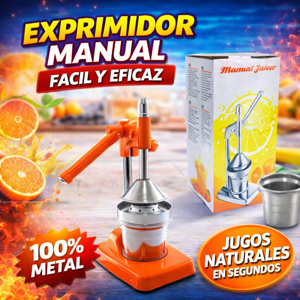 (LLEGANDO 26 DE FEB) Exprimidor de Cítricos Naranja Manual de Metal DZZ-120