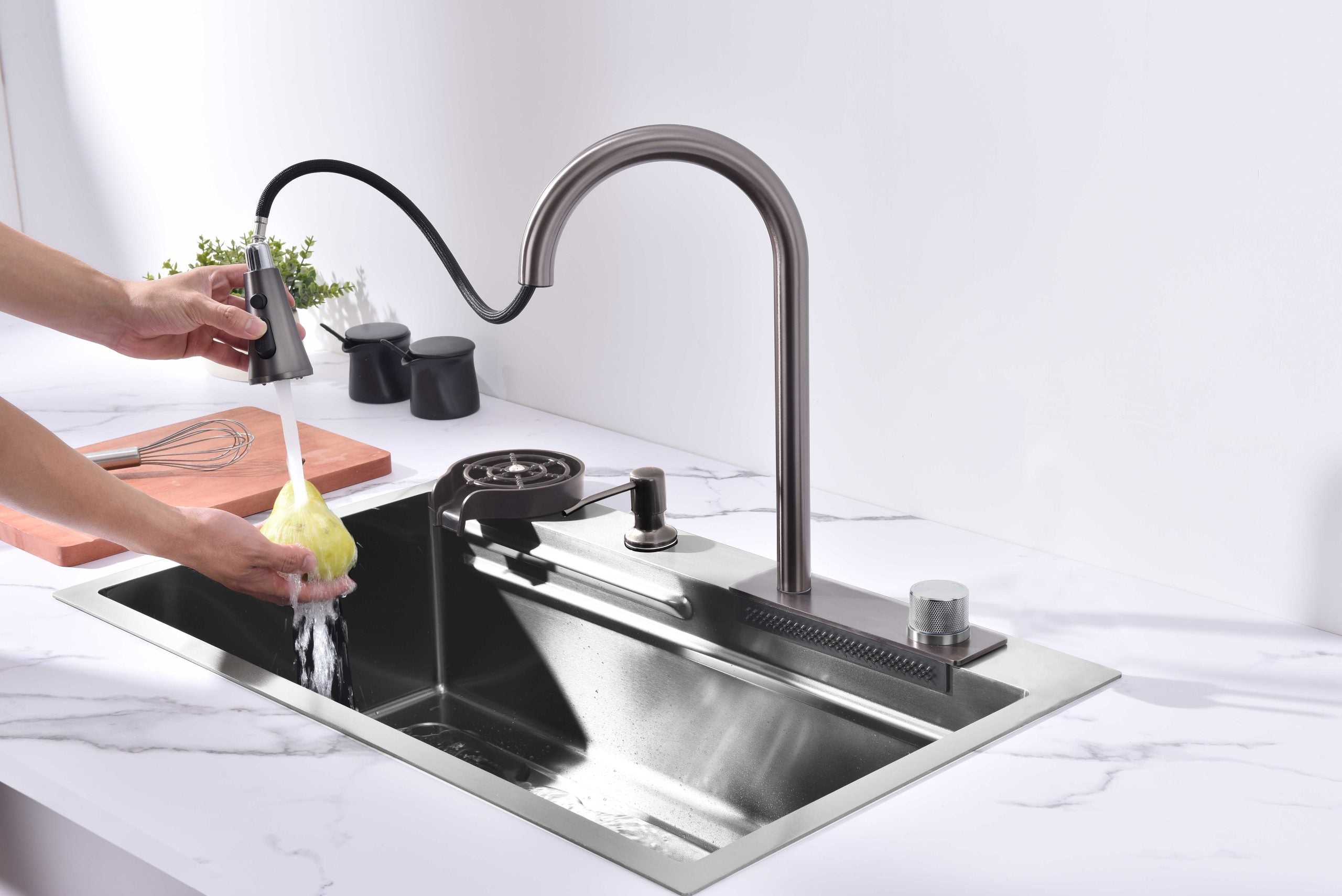 Kit Grifo + Fregador de Acero Inoxidable 304 Niagara Gasco GASCO