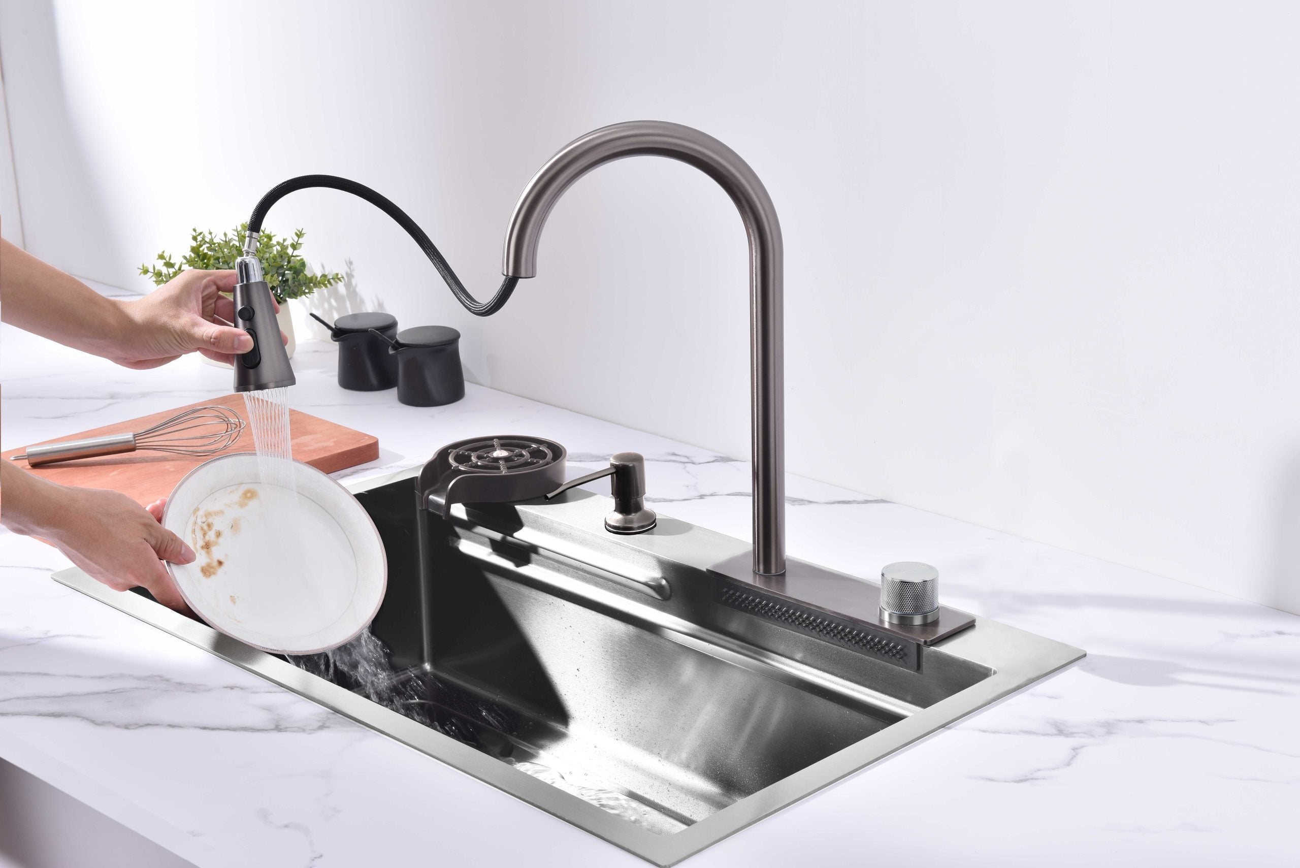 Kit Grifo + Fregador de Acero Inoxidable 304 Niagara Gasco GASCO