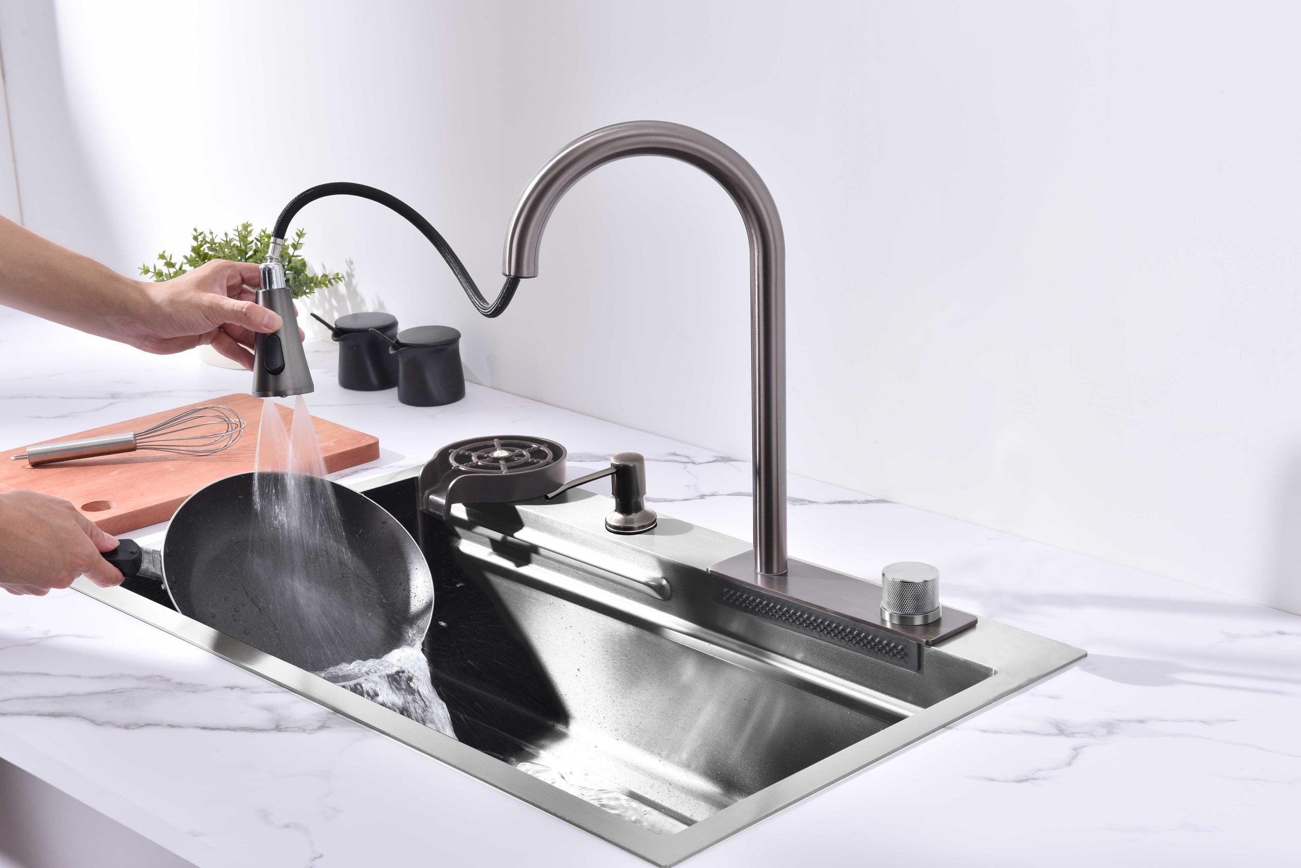 Kit Grifo + Fregador de Acero Inoxidable 304 Niagara Gasco GASCO