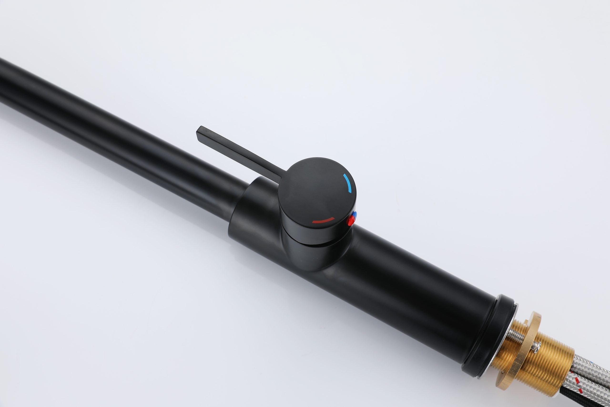 Grifo de Acero Inoxidable Negro GIRONA-B con Manguera Flexible Gasco GASCO