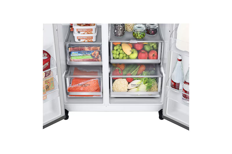 Refrigeradora Side by Side InstaView 22p3 con Dispensador de Agua e Hielo LG VS25XHWC LG