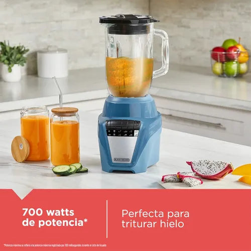 Licuadora Ice Crush Jarra Plástica 1.25L Celeste 700W Black and Decker BL0877-1ADLA BLACK + DECKER