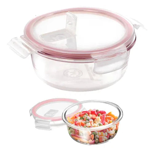 Envase de Vidrio con Tapa 650ml 16767-11-1 Lonche. Lonchera. Vasija. Selecto