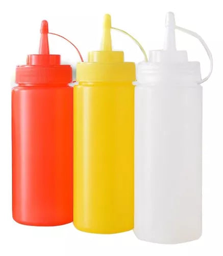 Envase Plásticas para Salsas 30cm Transparente, Rojo & Amarillo 51355