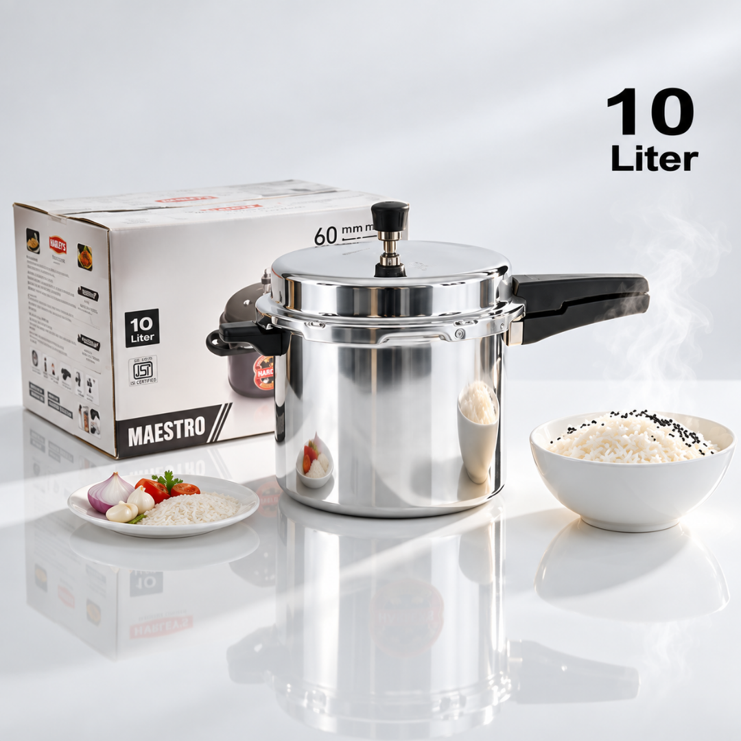 Olla de Presión de Acero Inoxidable Maestro 10 Litros de Aluminio con Mango MPL-004